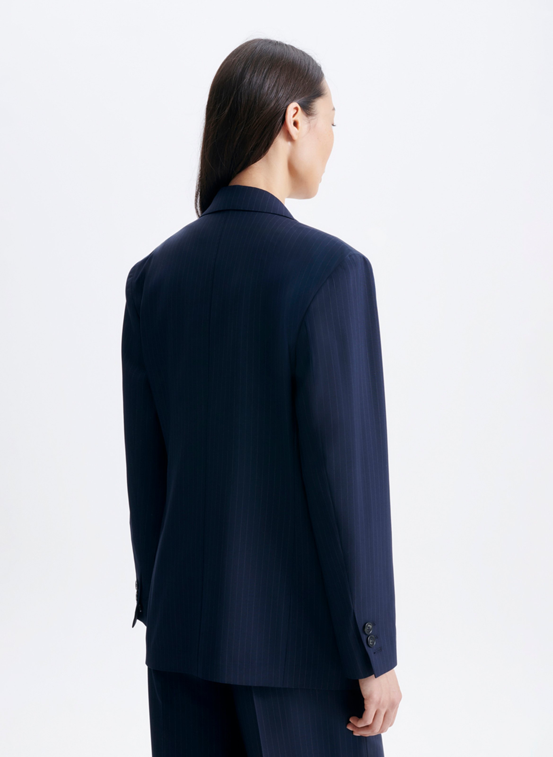Striped straight blazer VANESSA BRUNO Blue