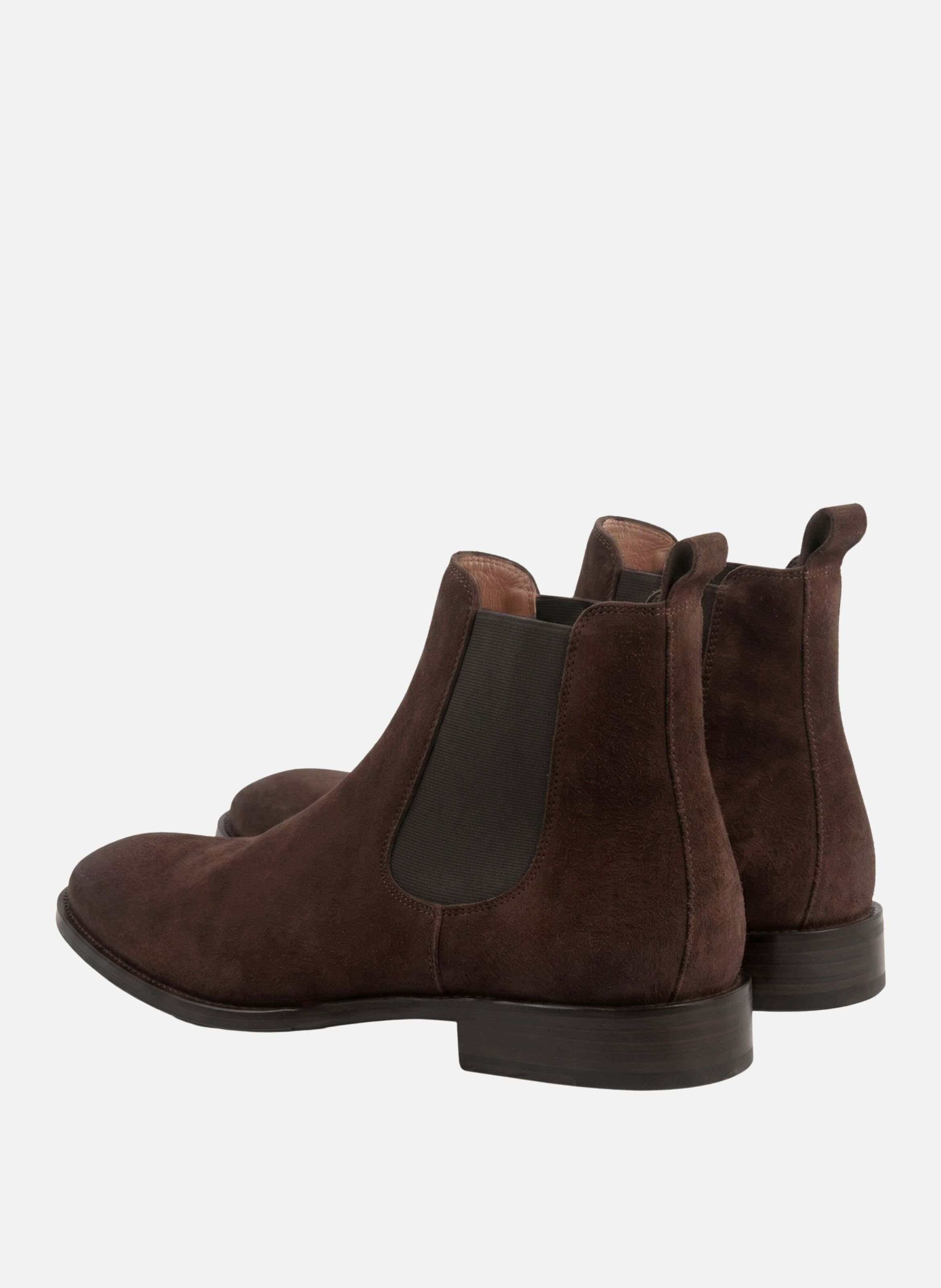 Chelsea boots martin cuir daim JULES & JENN Marron