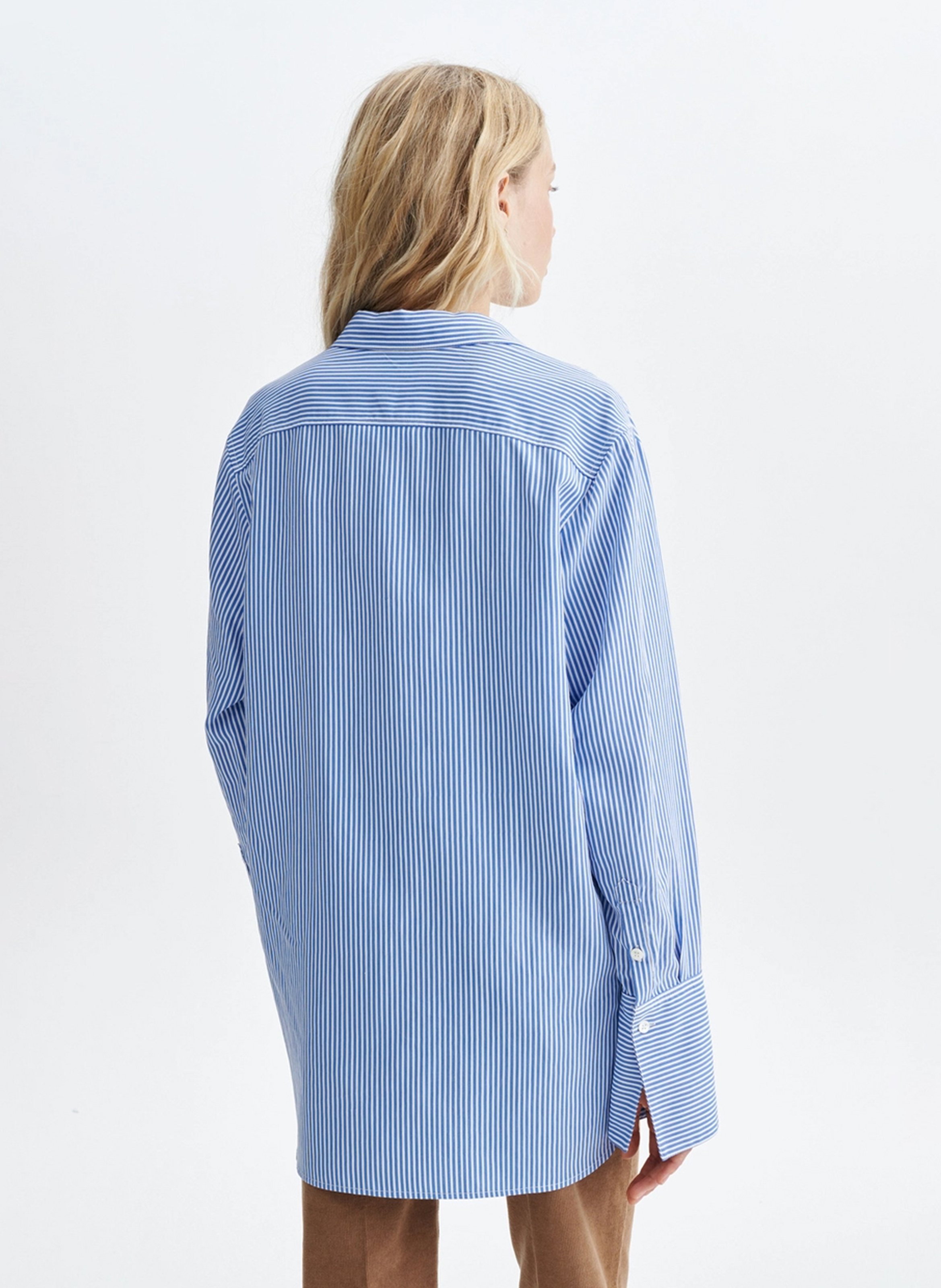 Straight shirt with classic collar VANESSA BRUNO Blue