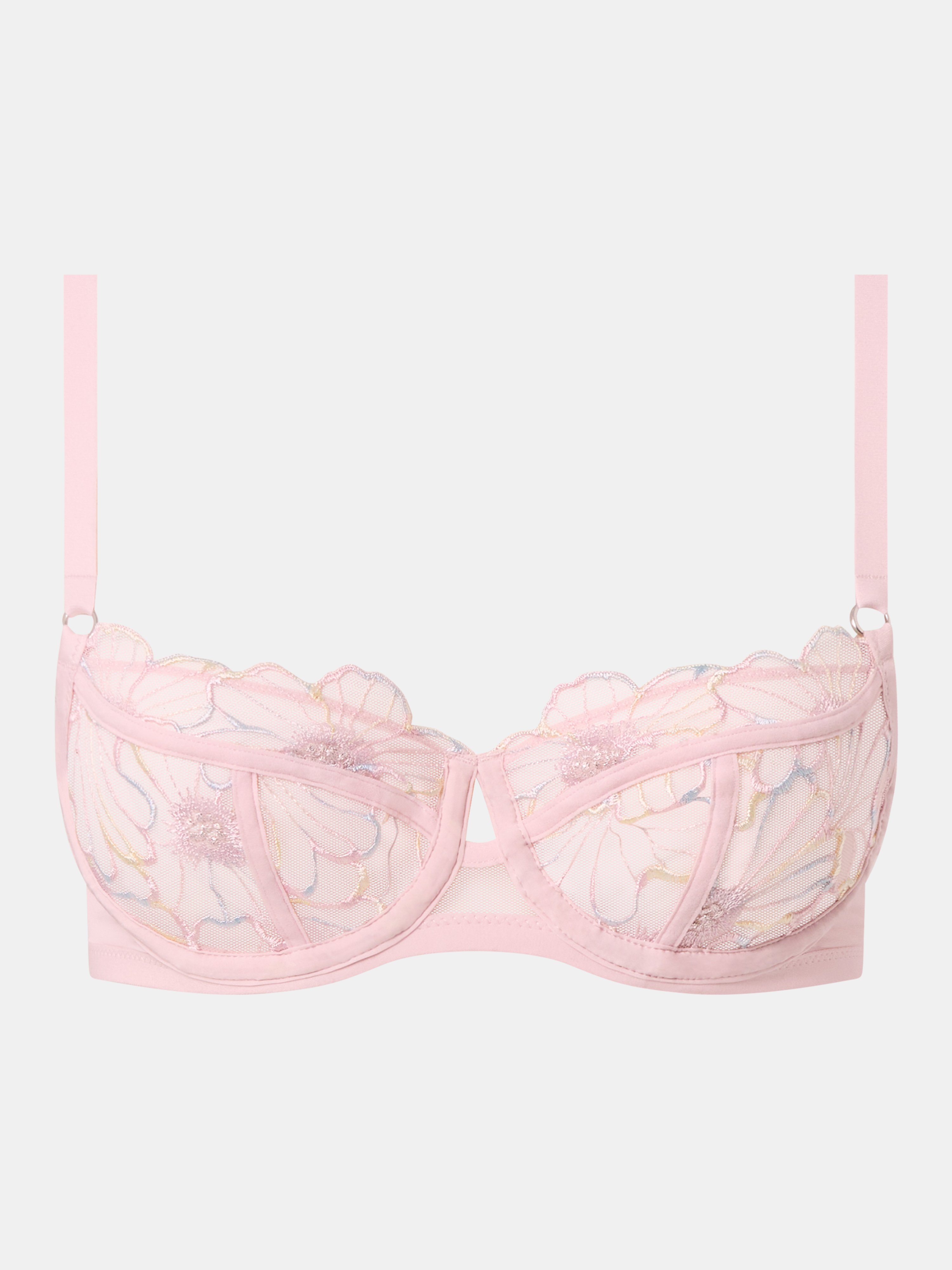 Balconette bra with embroidery CHANTELLE PULP Pink