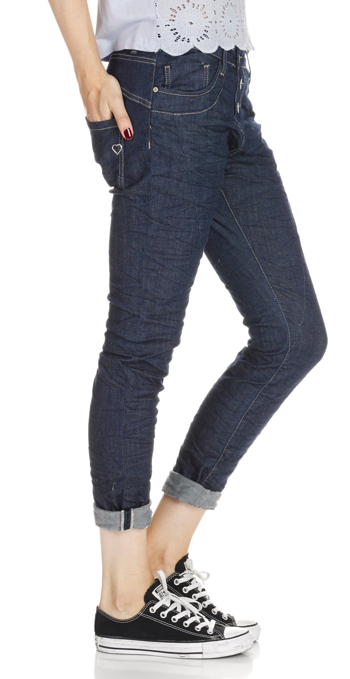 Buttoned boyfriend jeans PLEASE Blue