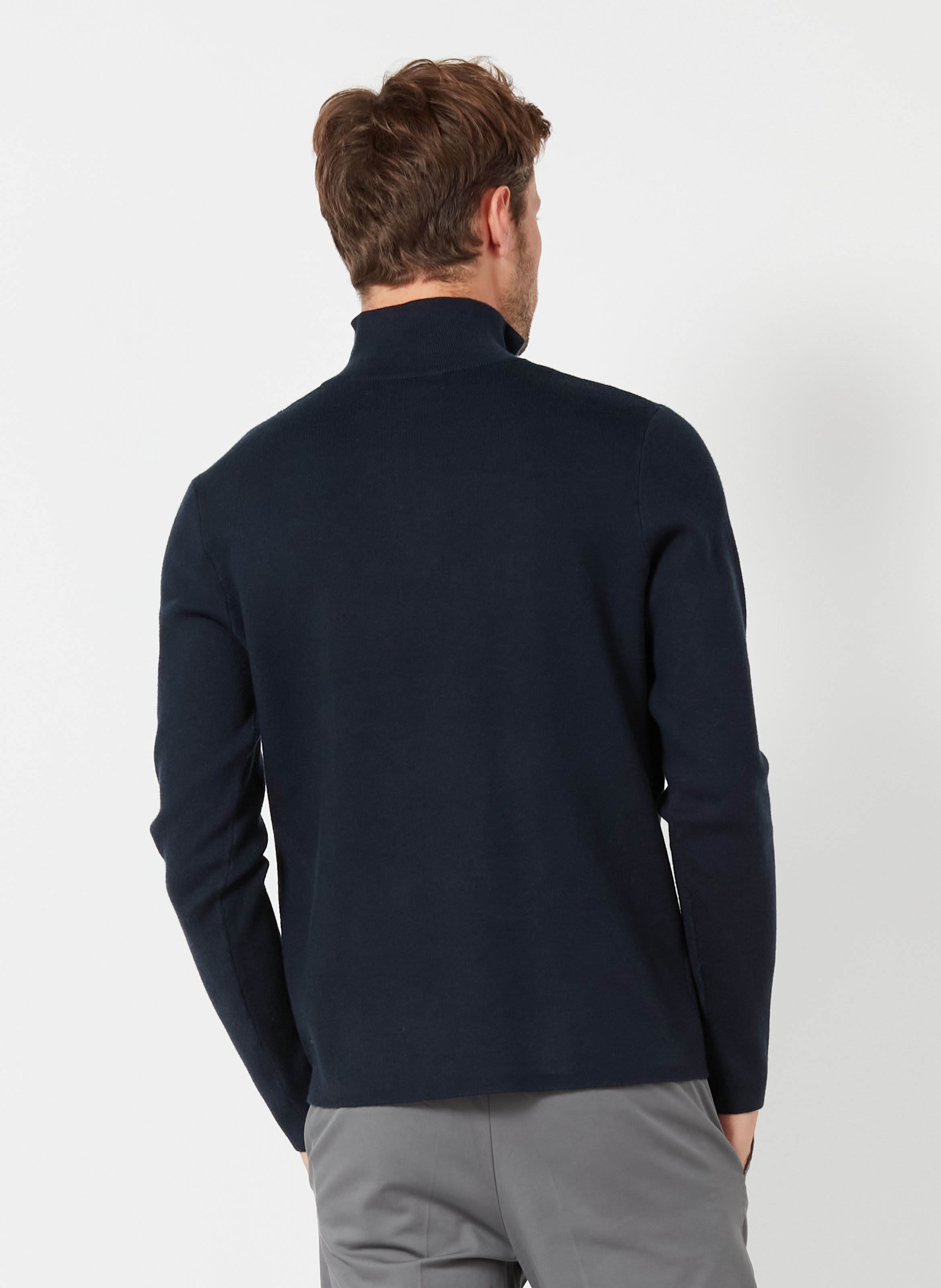 Regular-fit trui met opstaande kraag SAMSOE SAMSOE Blauw