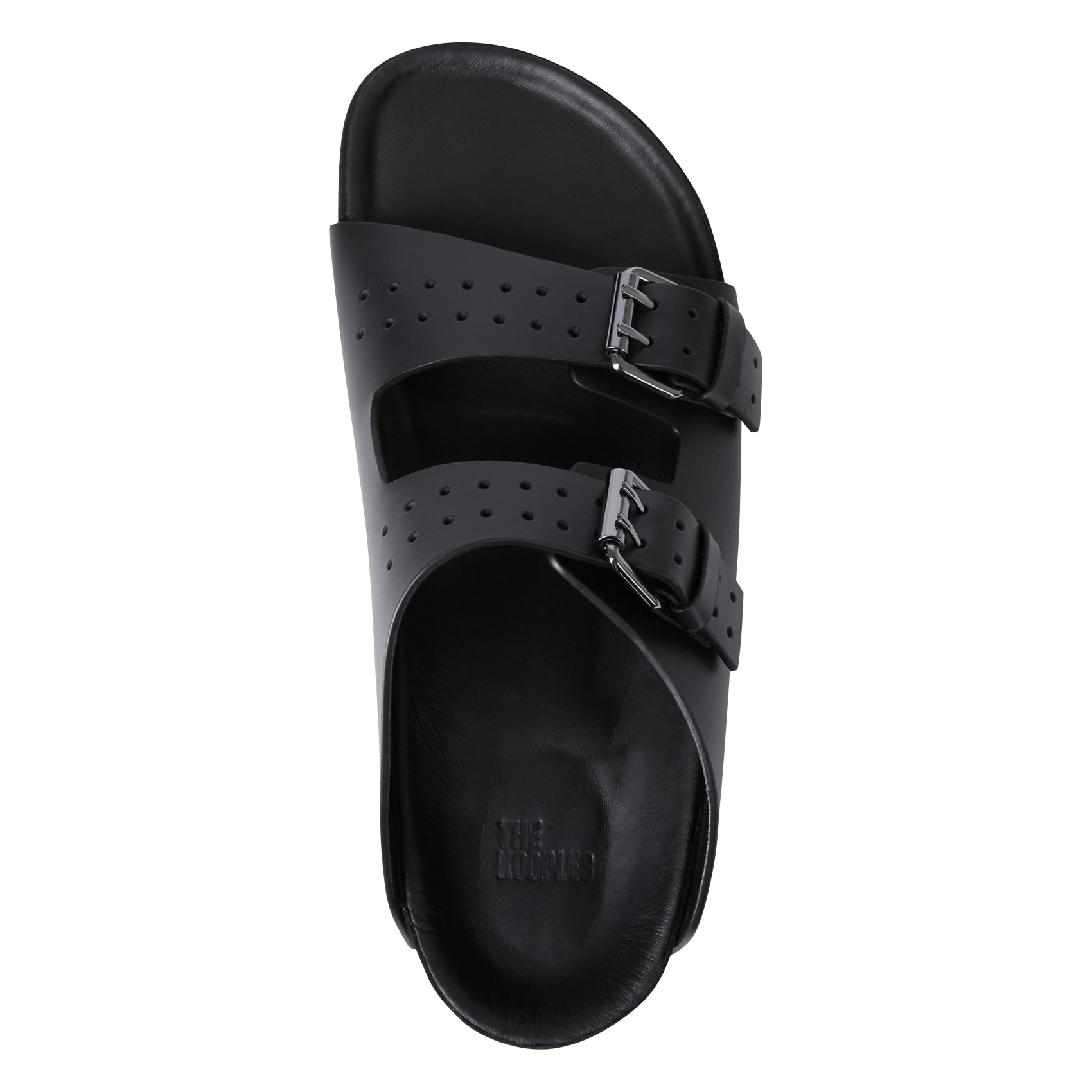 Sandales plates en cuir THE KOOPLES Noir