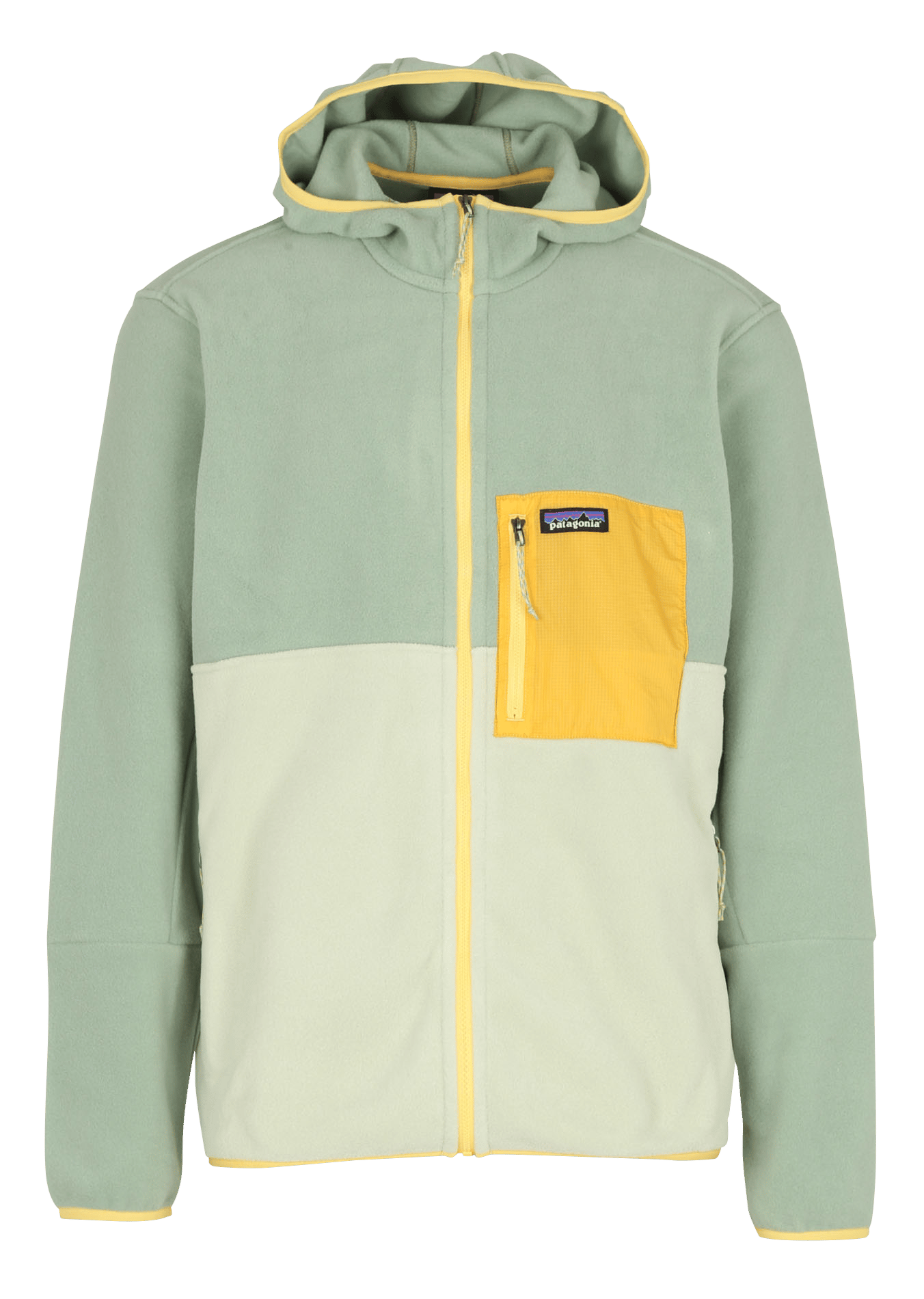 Chaqueta recta con cuello alto de borreguito VerdePATAGONIA