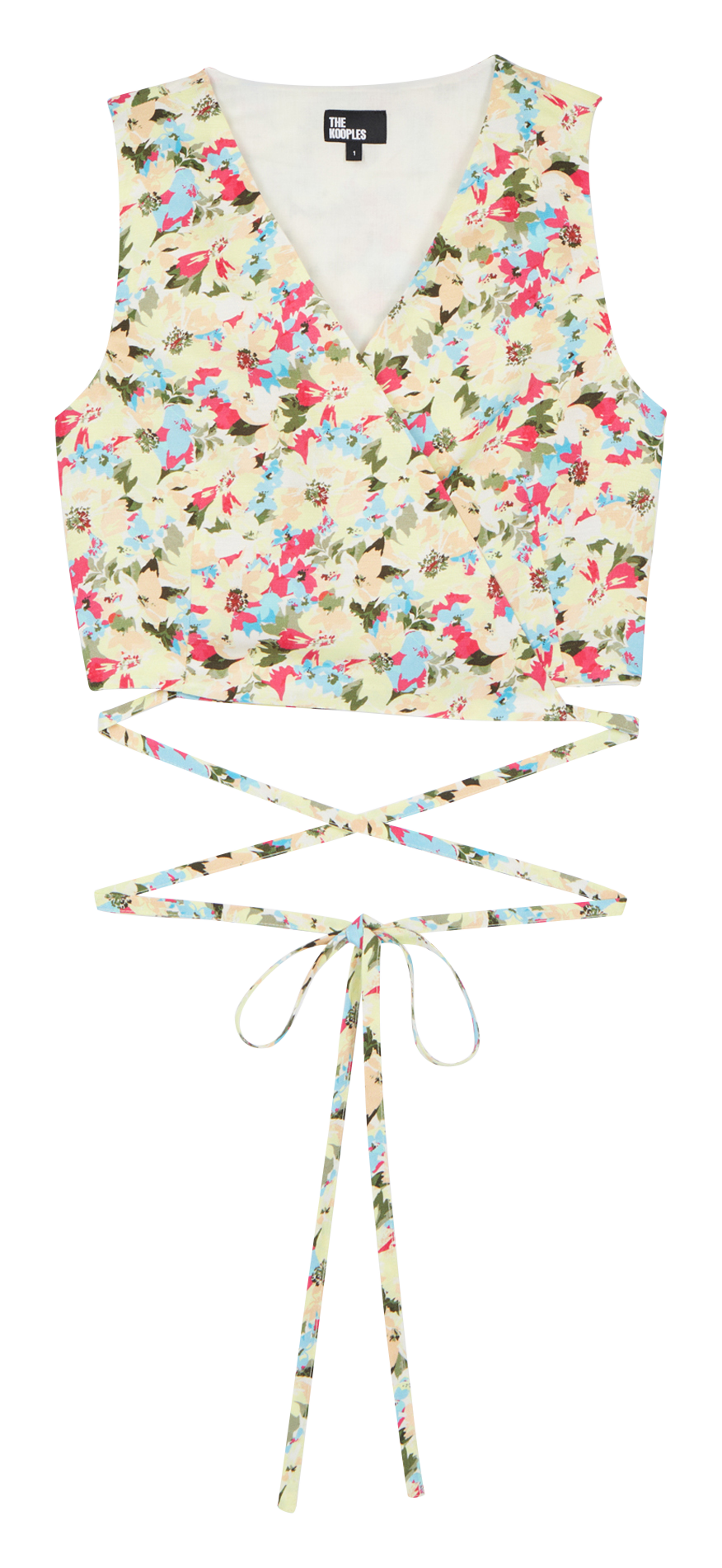 Top court cache-cœur imprimé THE KOOPLES Jaune