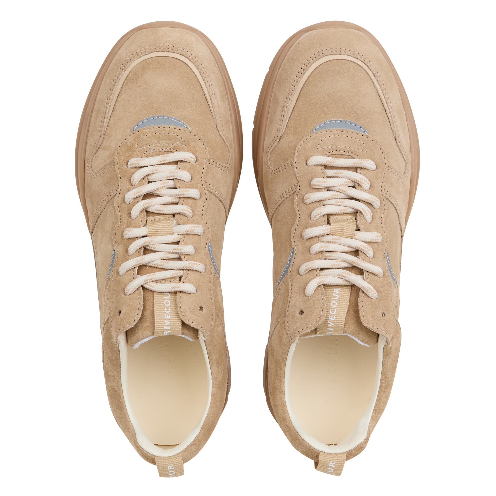 Baskets basses en cuir RIVECOUR Beige