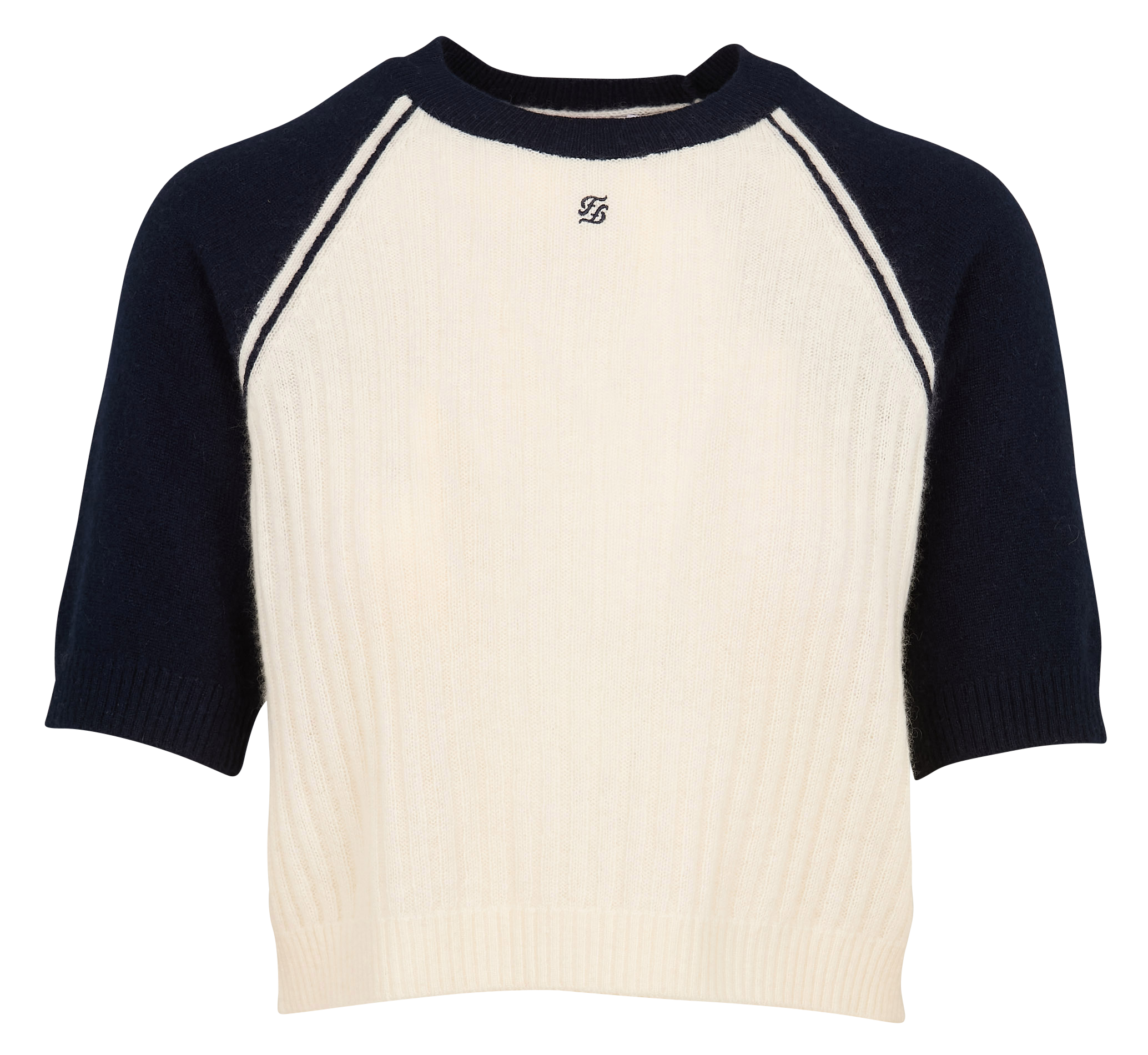 Short-sleeved cashmere cropped sweater FROM FUTURE Beige