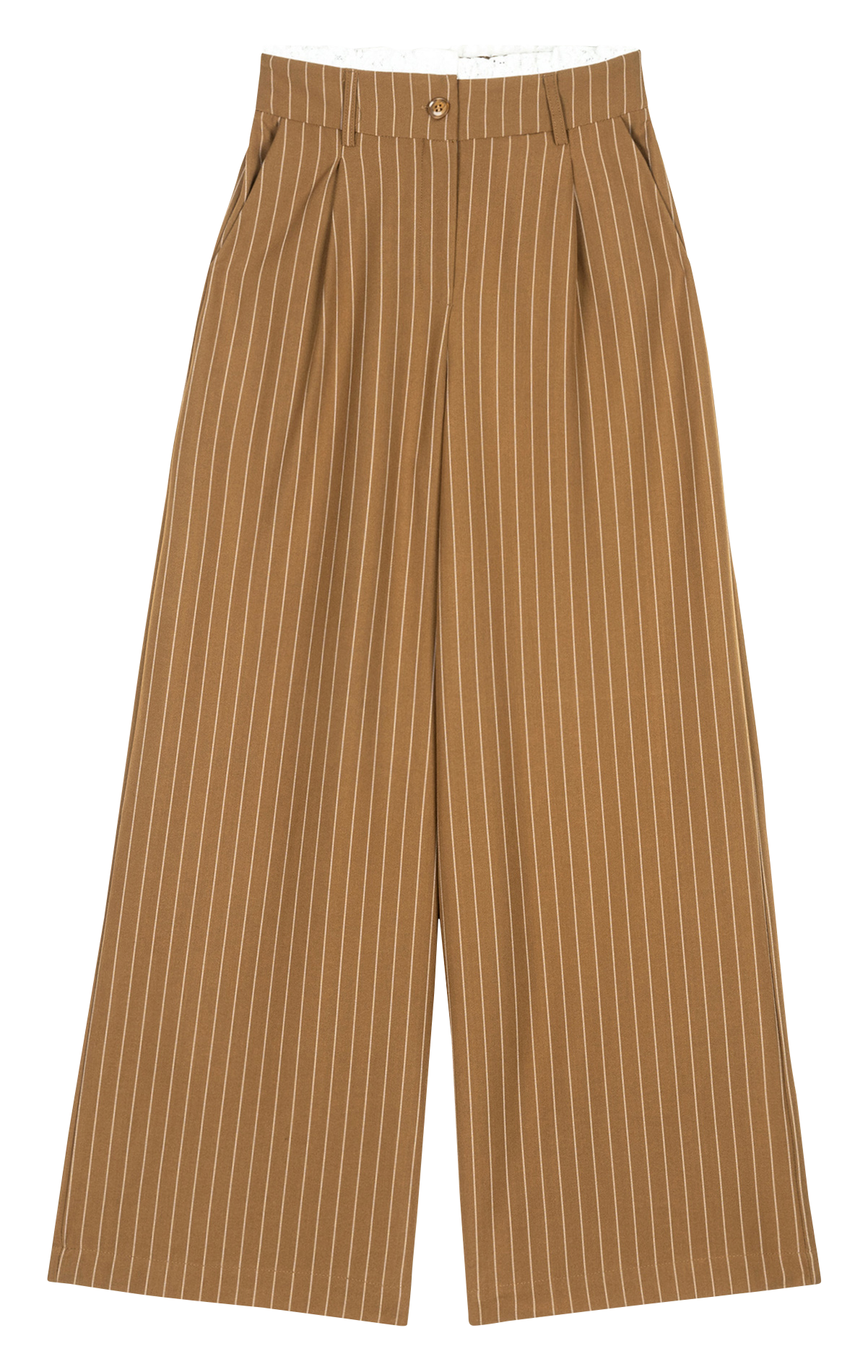Straight striped trousers  AN'GE Khaki