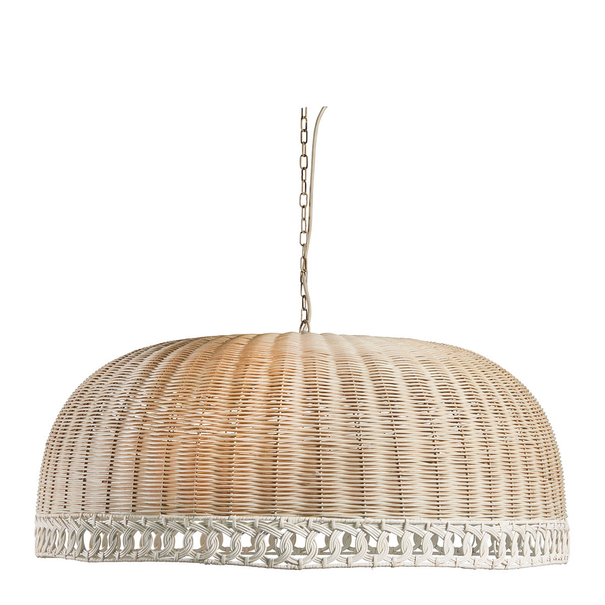 Joséphine rattan hanging lamp - large size BLANC D'IVOIRE Beige