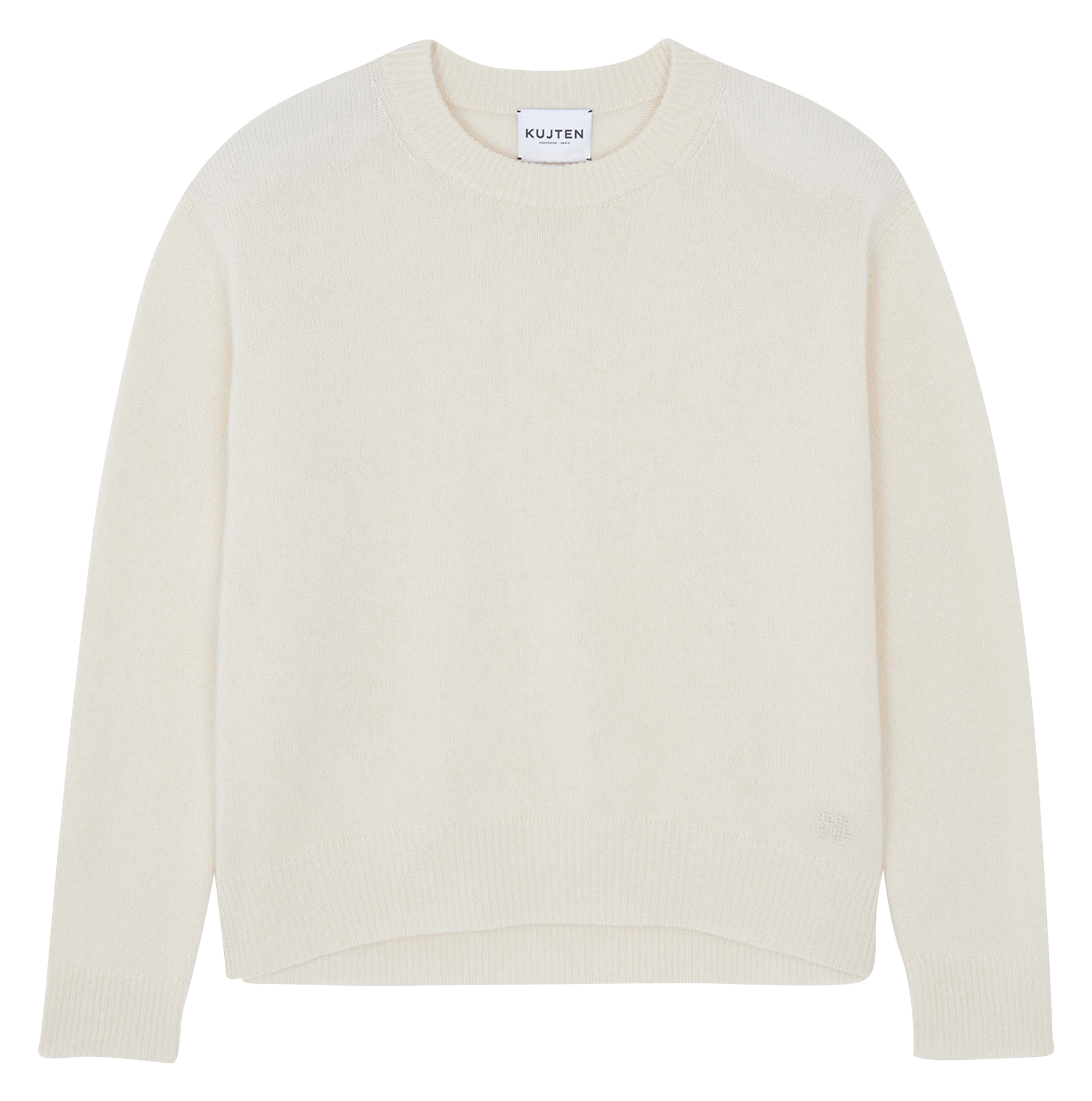 Oversize Rundhalsausschnitt Kaschmirpullover KUJTEN Weiss
