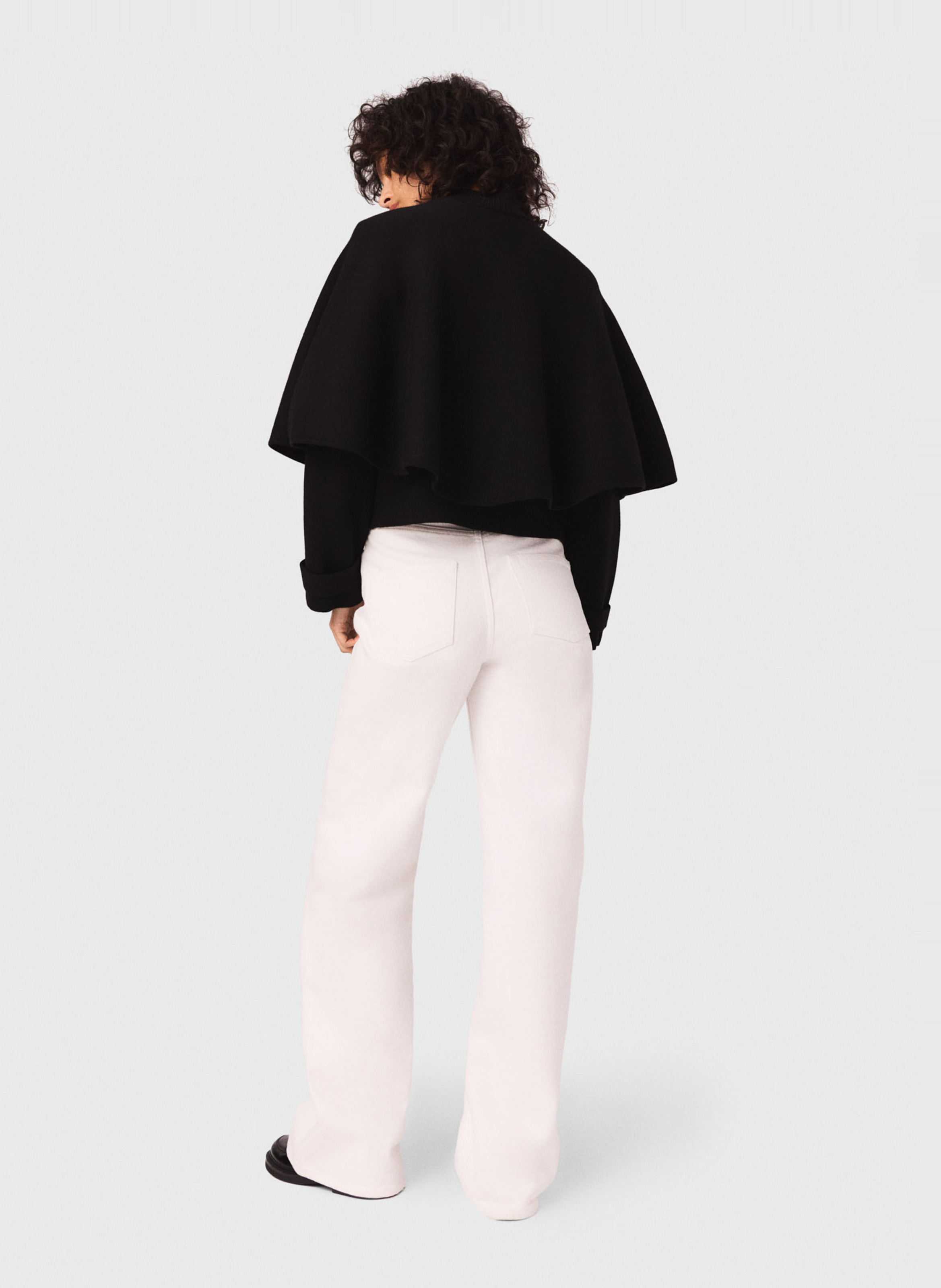 Ruime coltrui vest MAJE Zwart