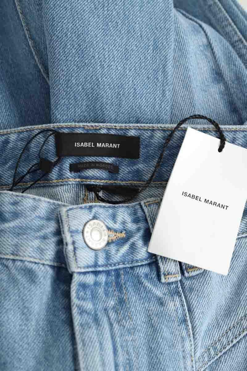 Cotton straight jeans ISABEL MARANT - Seconde Main Blue