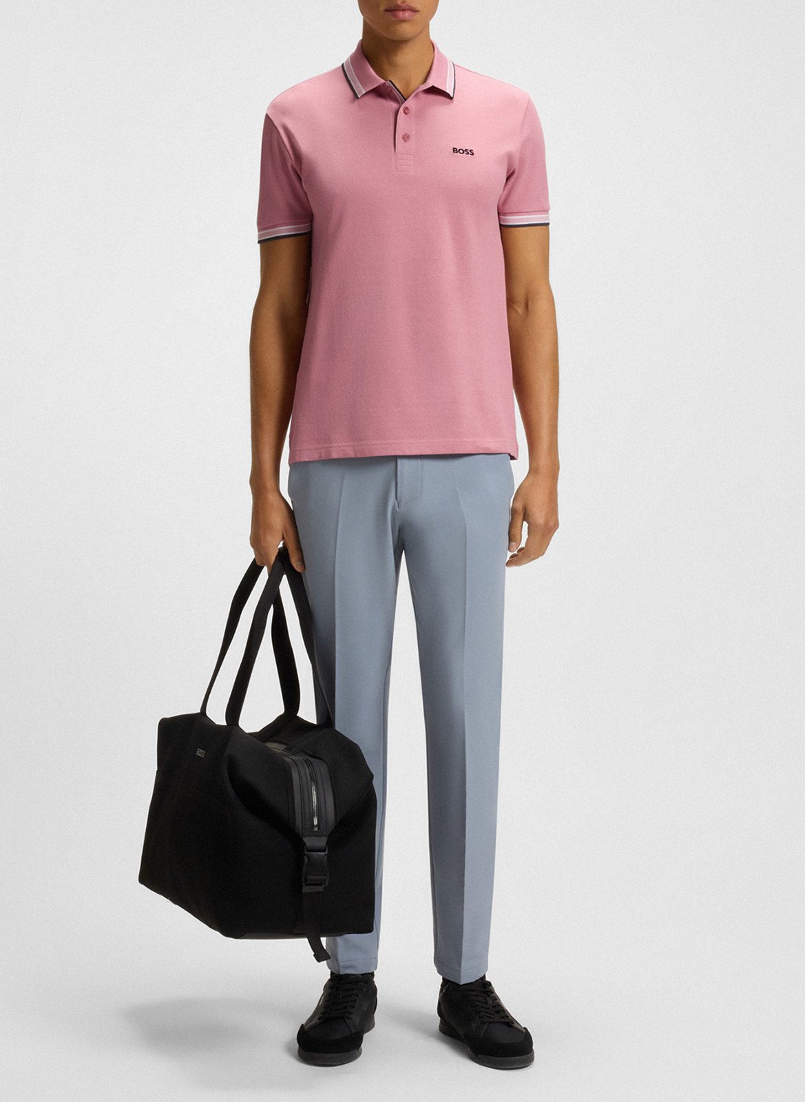 Regular-fit cotton polo shirt BOSS Pink