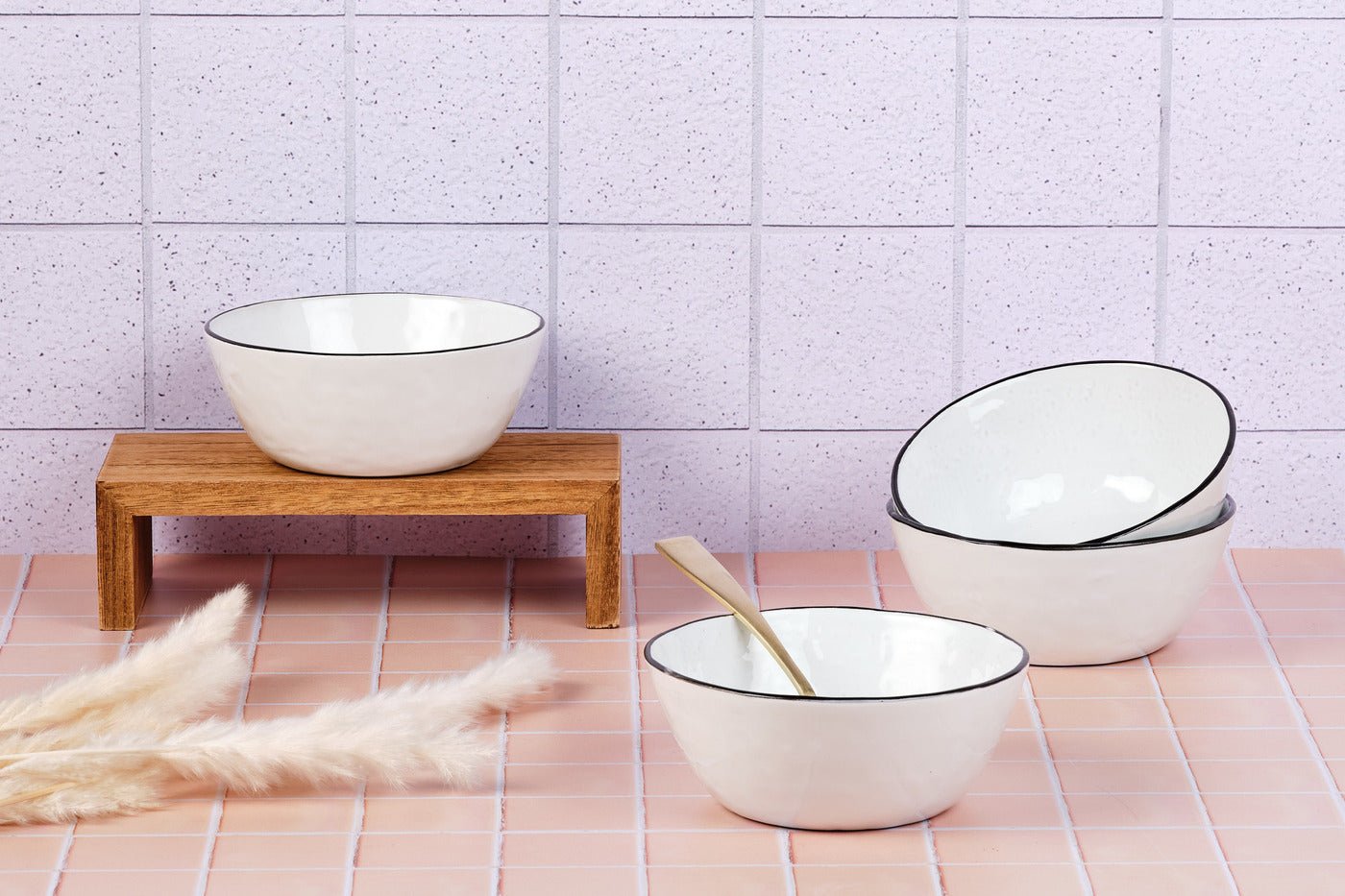 Bowl set ø16cm - 4 pieces - snow white BJORN White