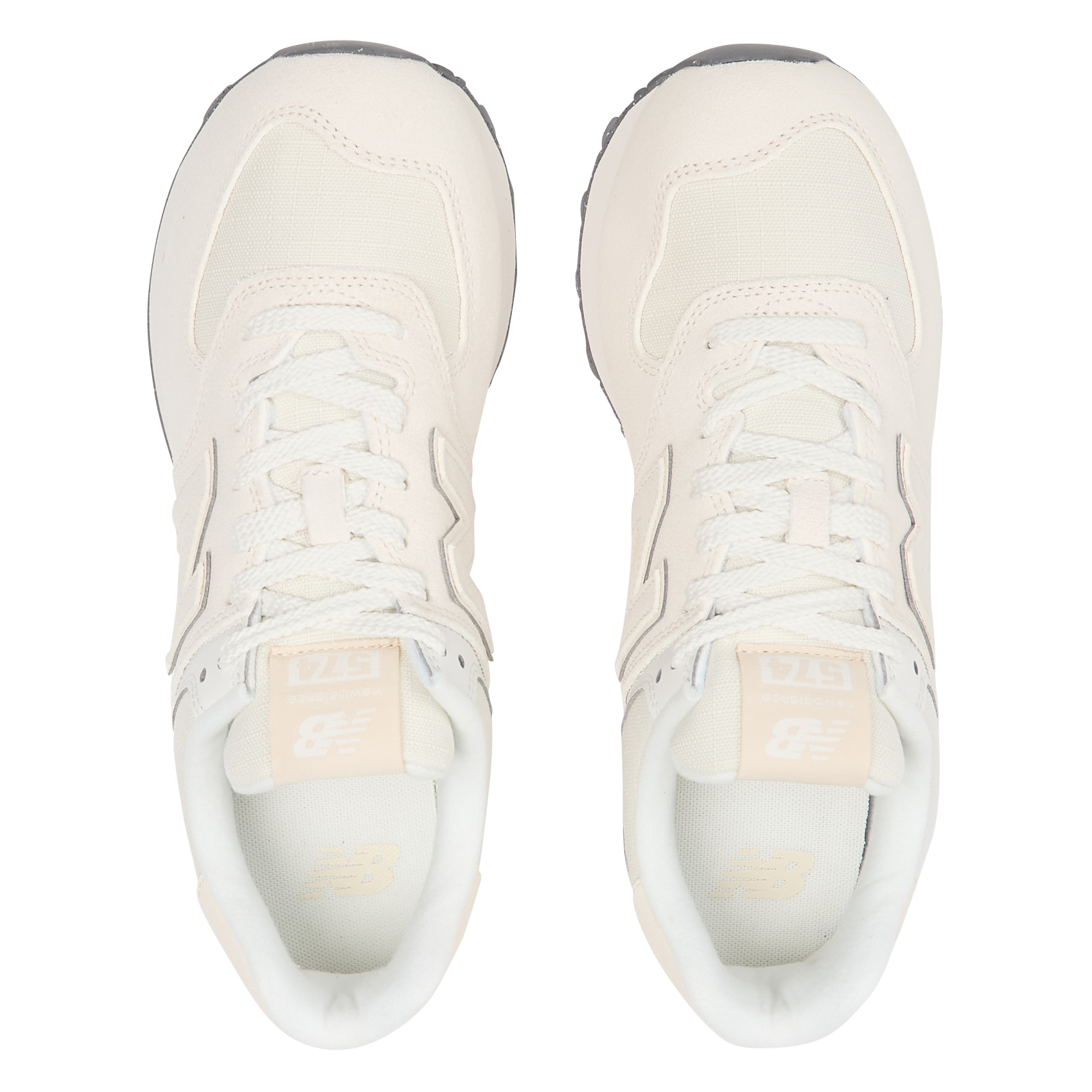 Low-top leather mix sneakers NEW BALANCE White