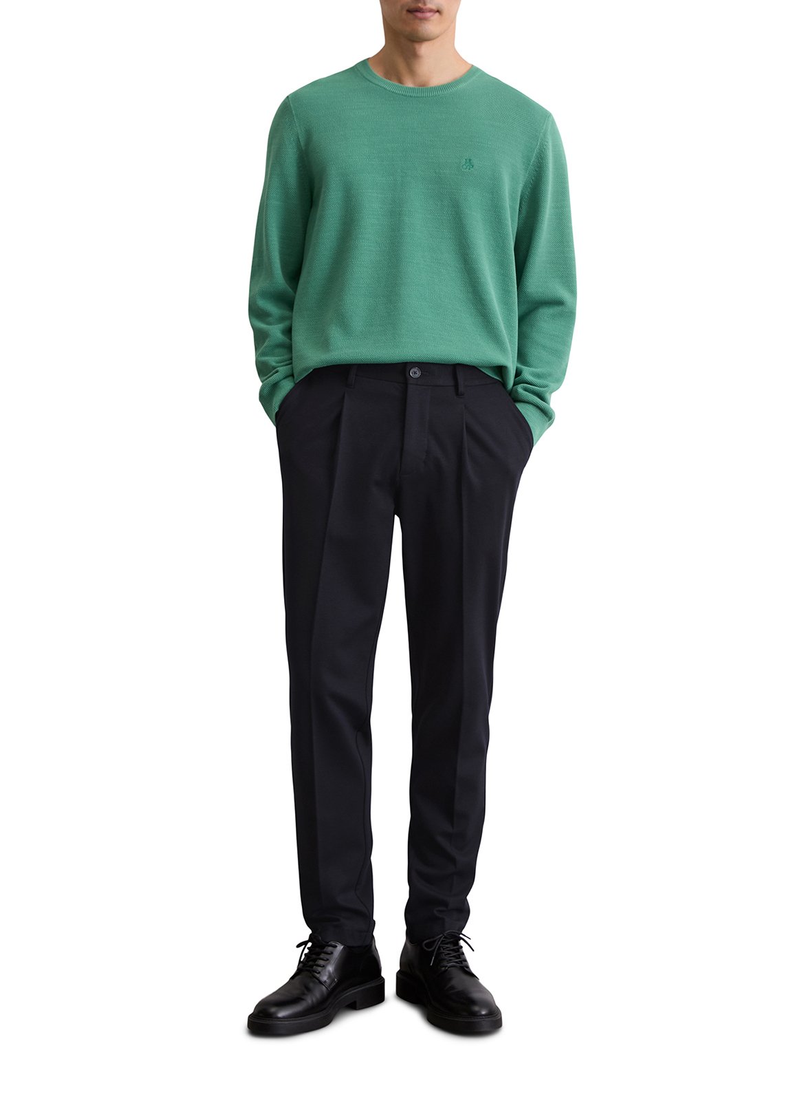 Pull droit en coton MARC O'POLO Vert