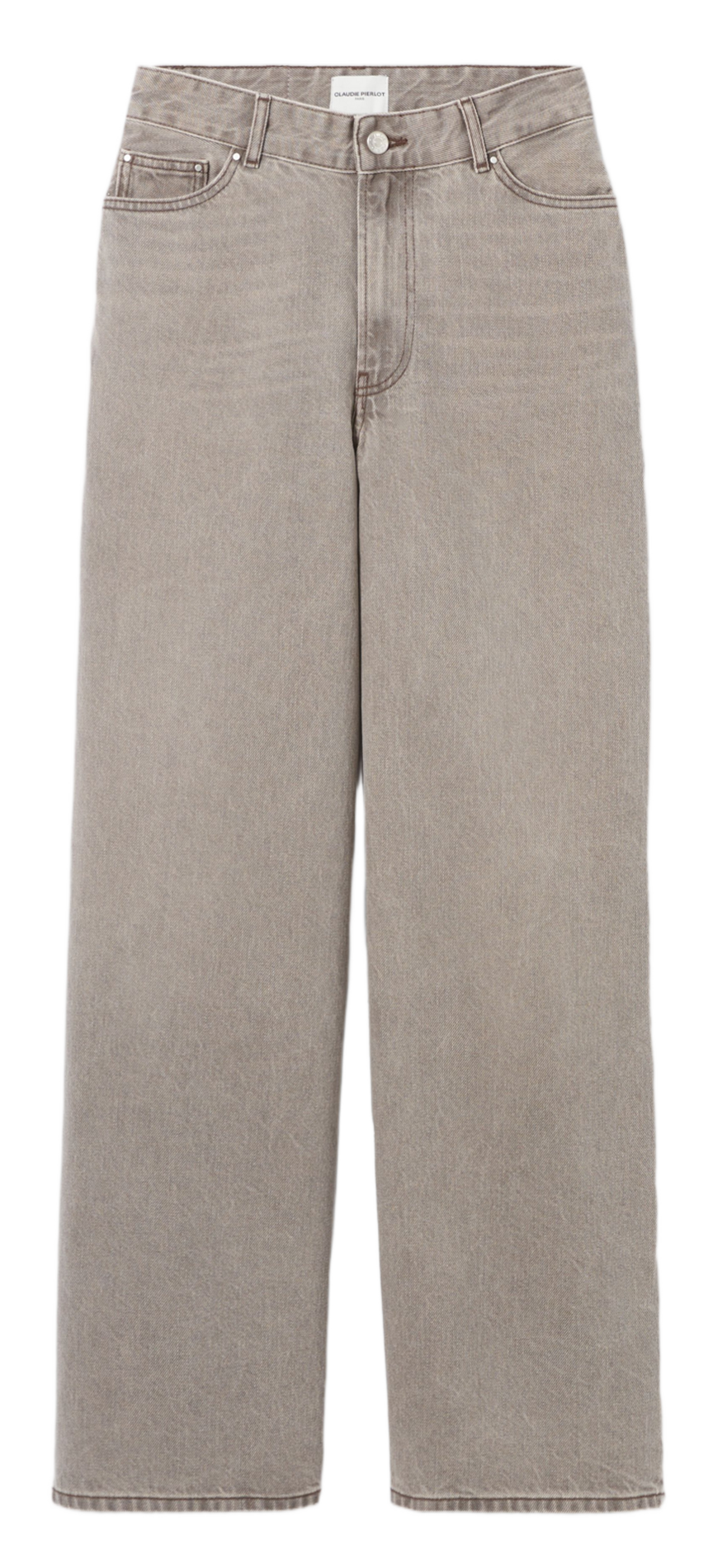 Jean large en coton mélangé CLAUDIE PIERLOT Beige