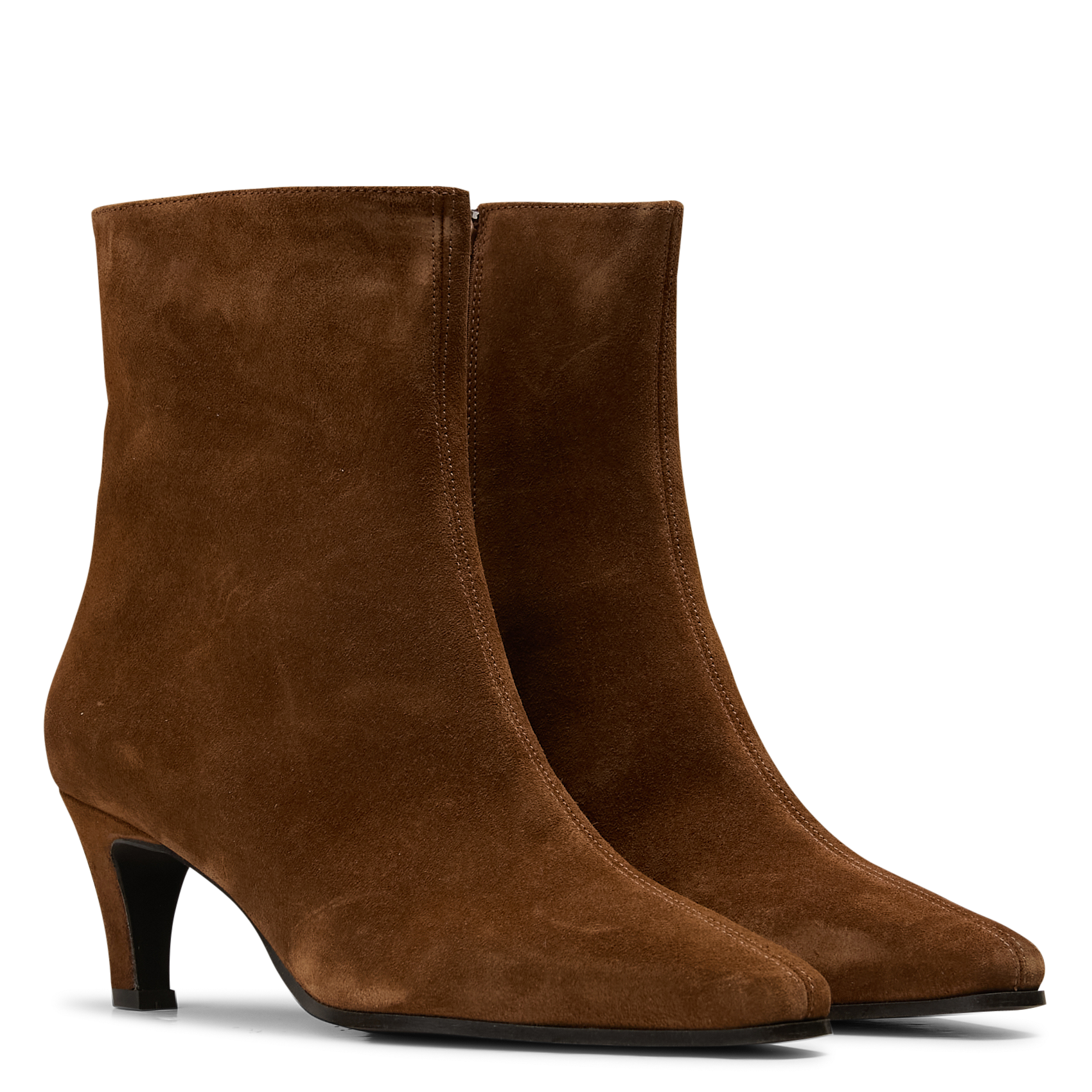 Bottines à talons en cuir velours MELLOW YELLOW Marron