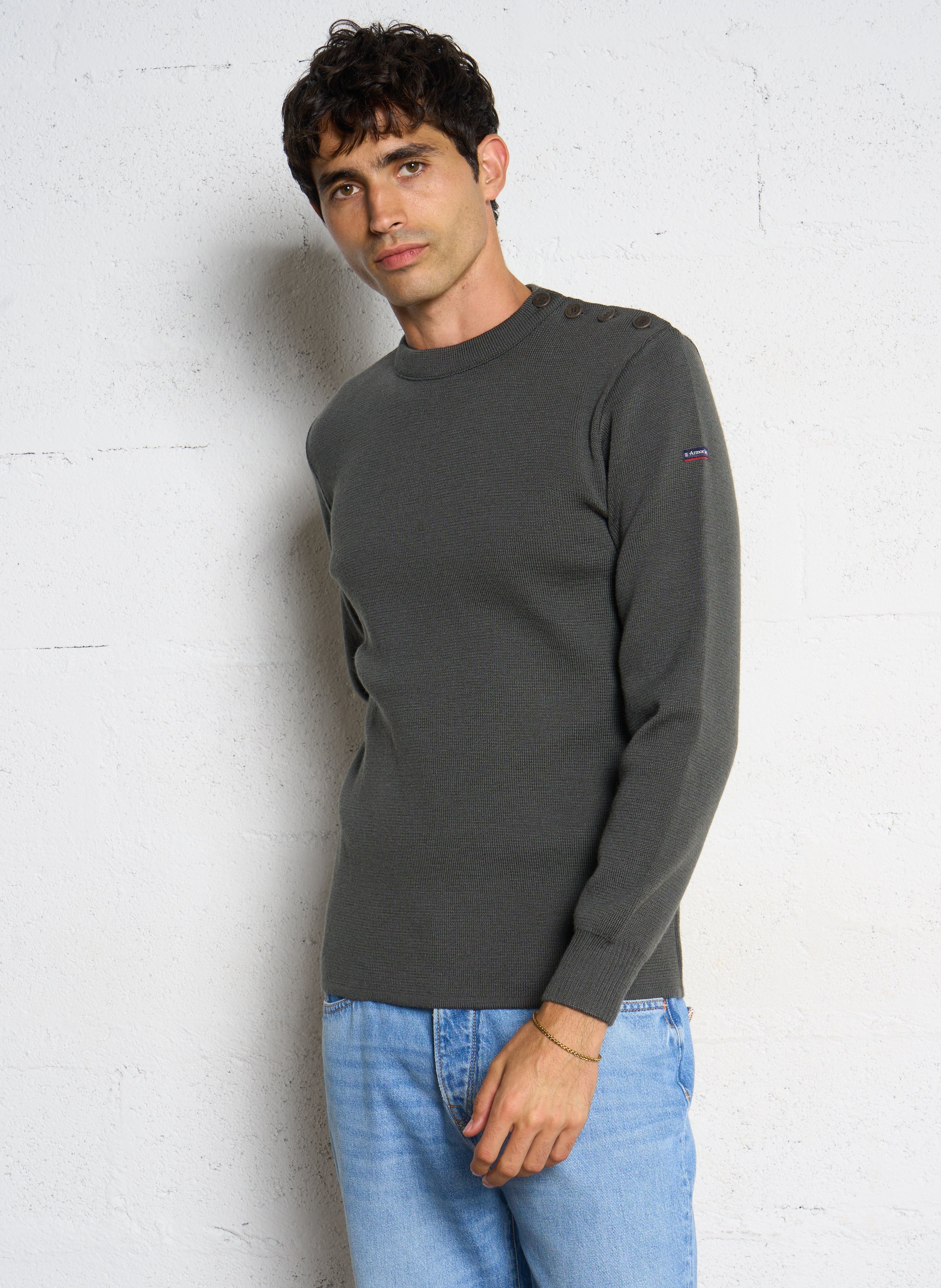 Rundhalspullover aus Wolle, Regular Fit ARMOR LUX