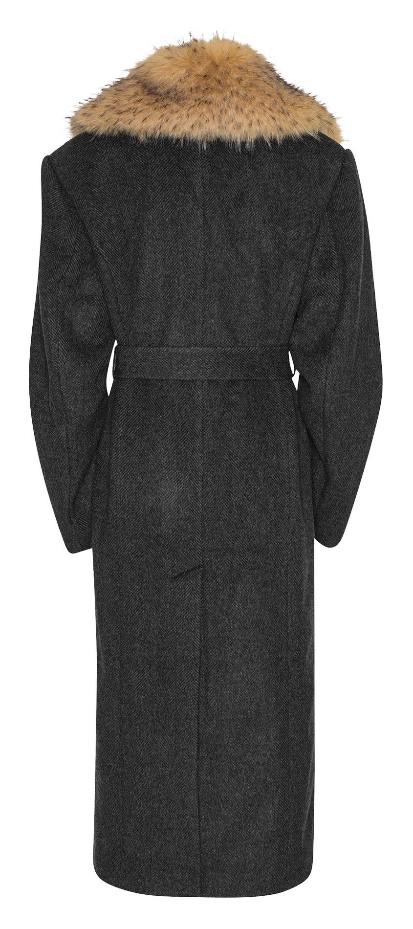 Straight coat with notched lapel in blended recycled wool ROTATE Multicolored