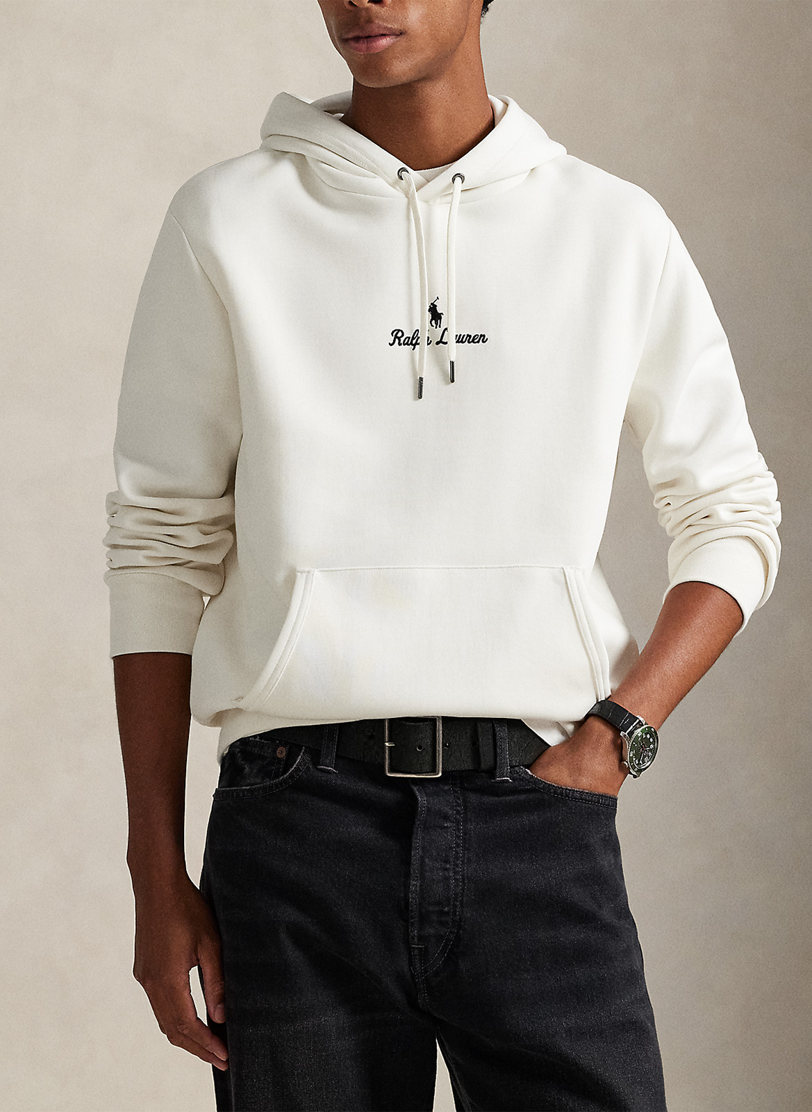Sweat uni à capuche avec broderie POLO RALPH LAUREN