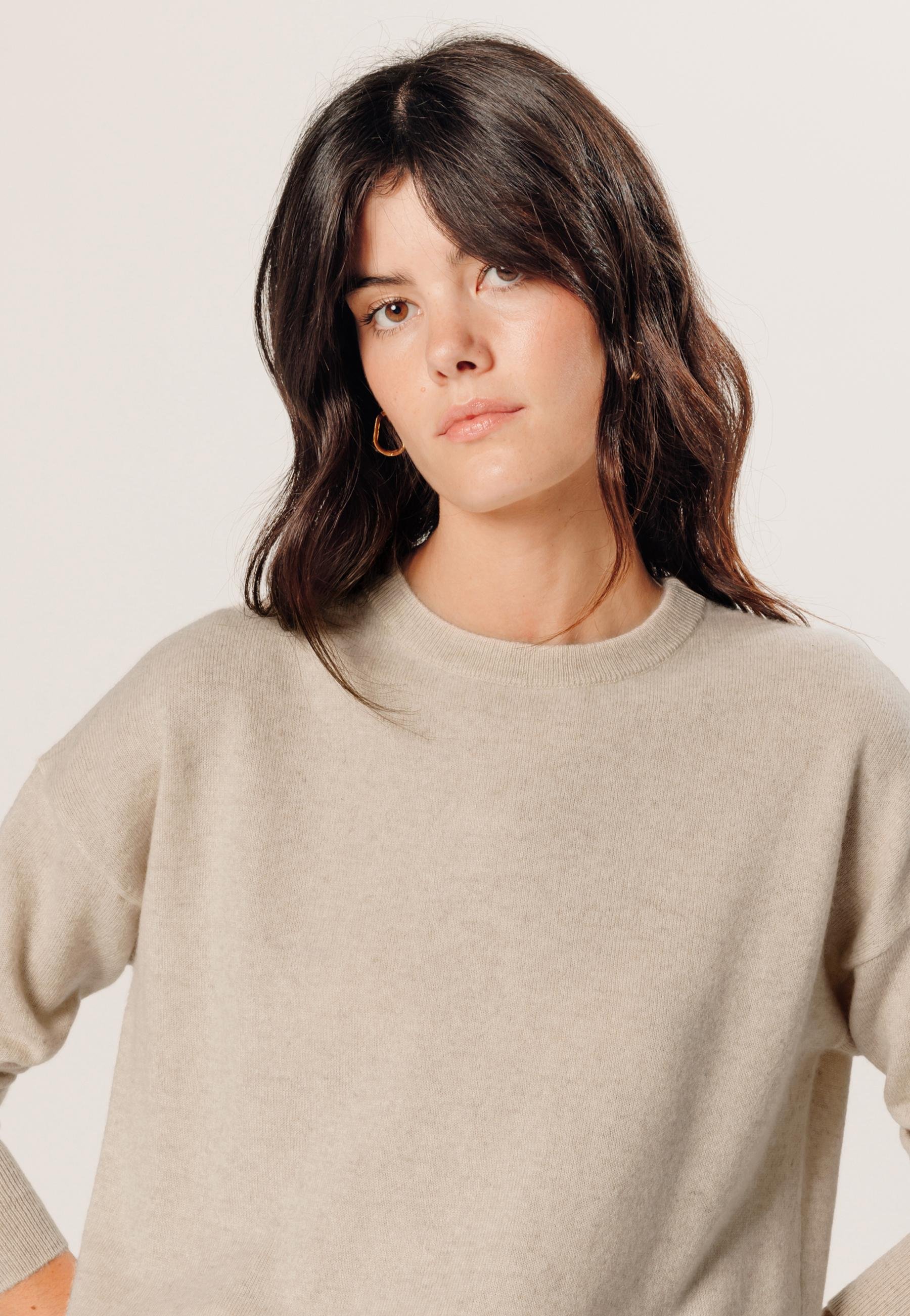 Belted cashmere sweater RODIER White