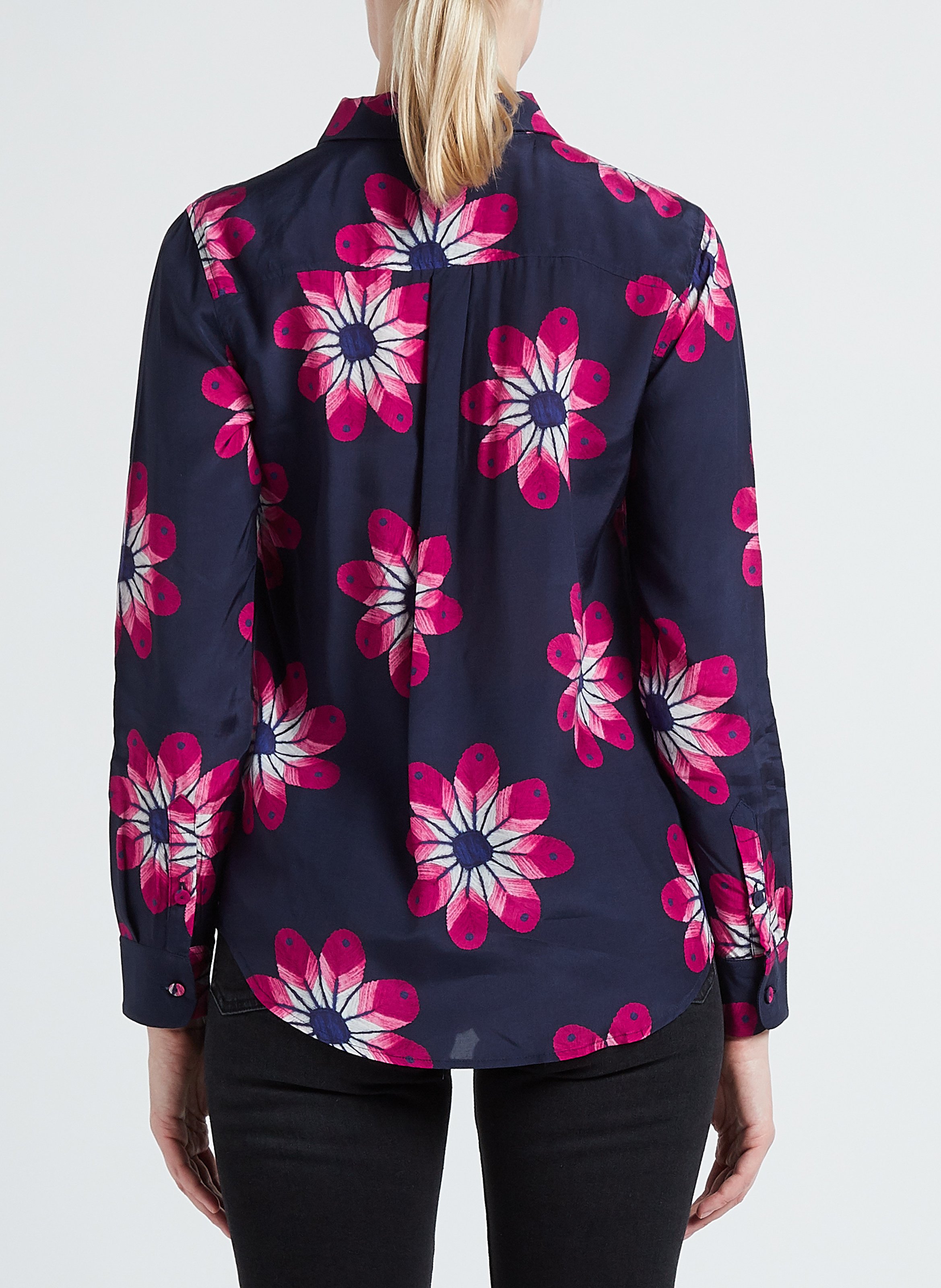 Stone Washed Flared Jeans aus Baumwolle SWILDENS Schwarz