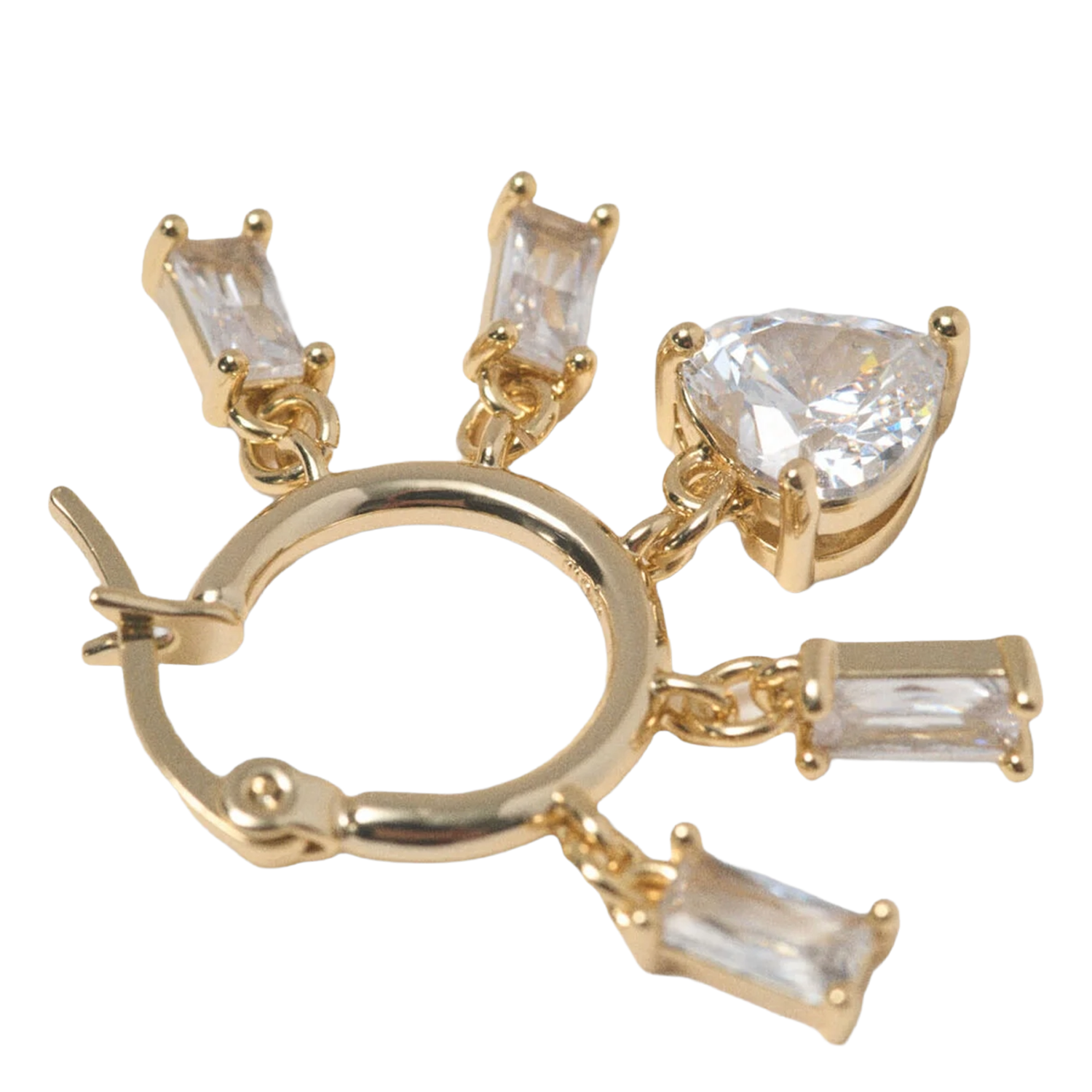 Oorbellen met strass van messing MAJE Goudkleurig