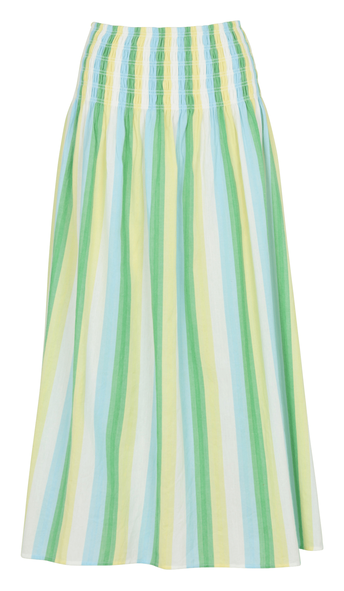 Jupe longue évasée à rayures PETITE MENDIGOTE Vert