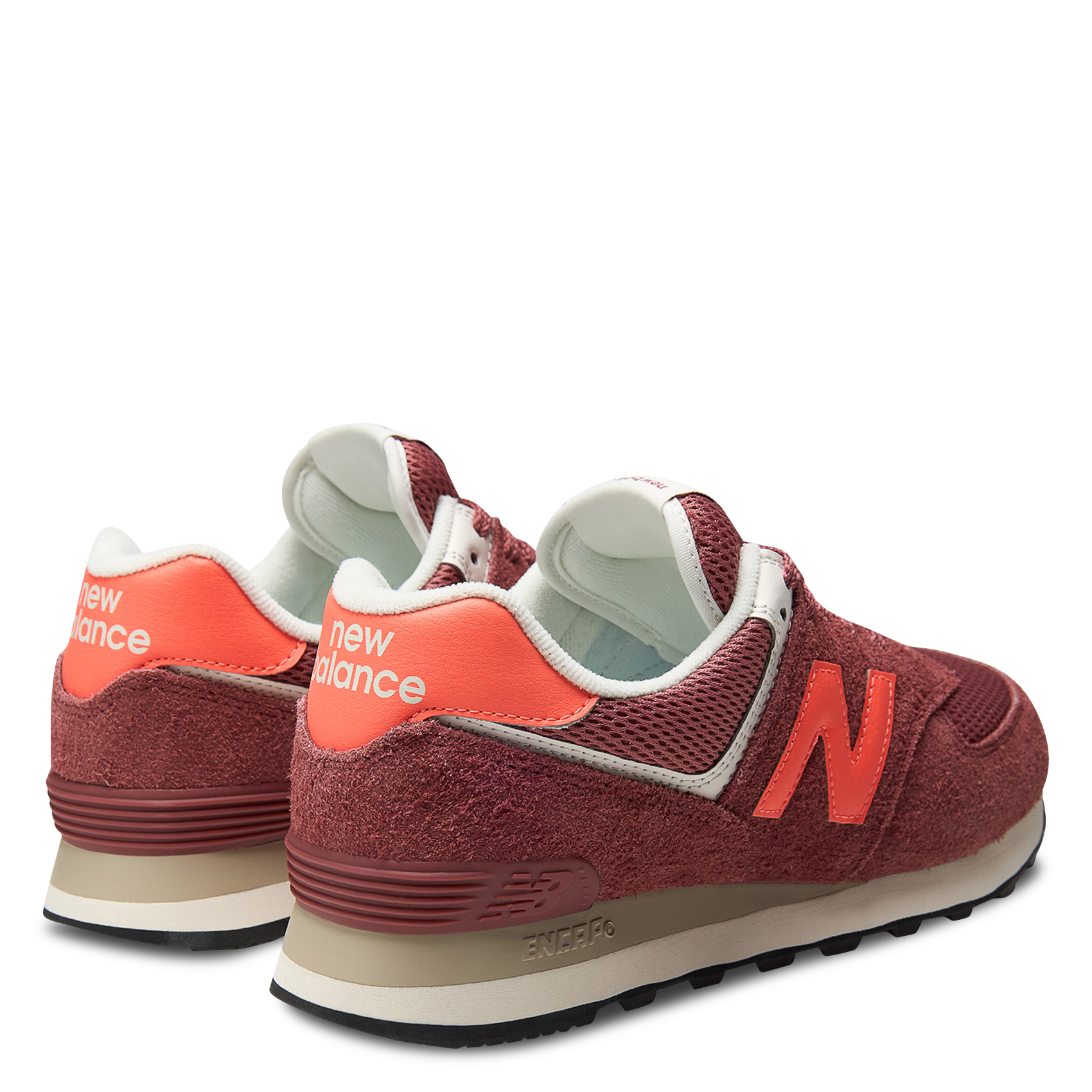 Baskets basses en daim NEW BALANCE Rouge