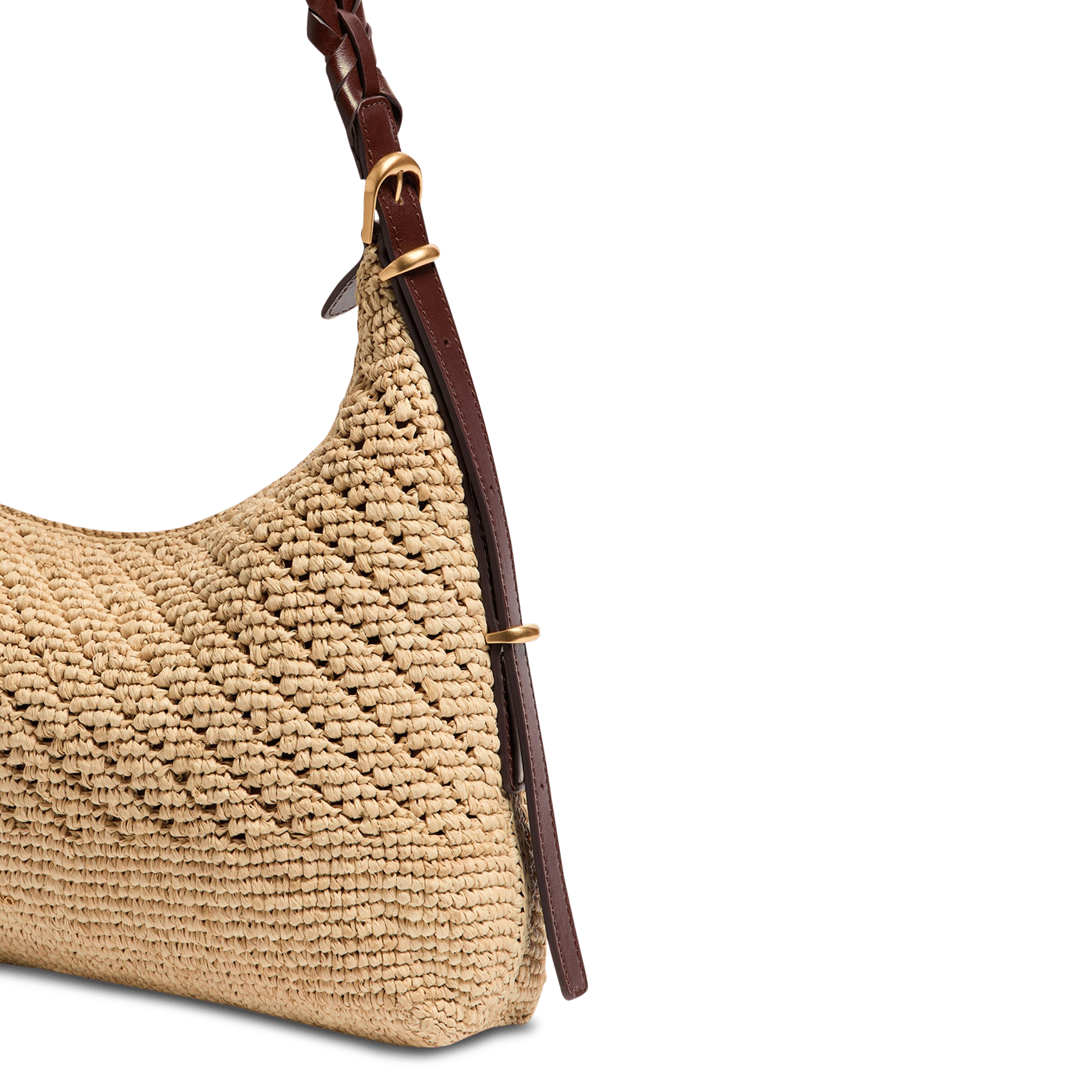 Handtas van raffia VANESSA BRUNO Beige