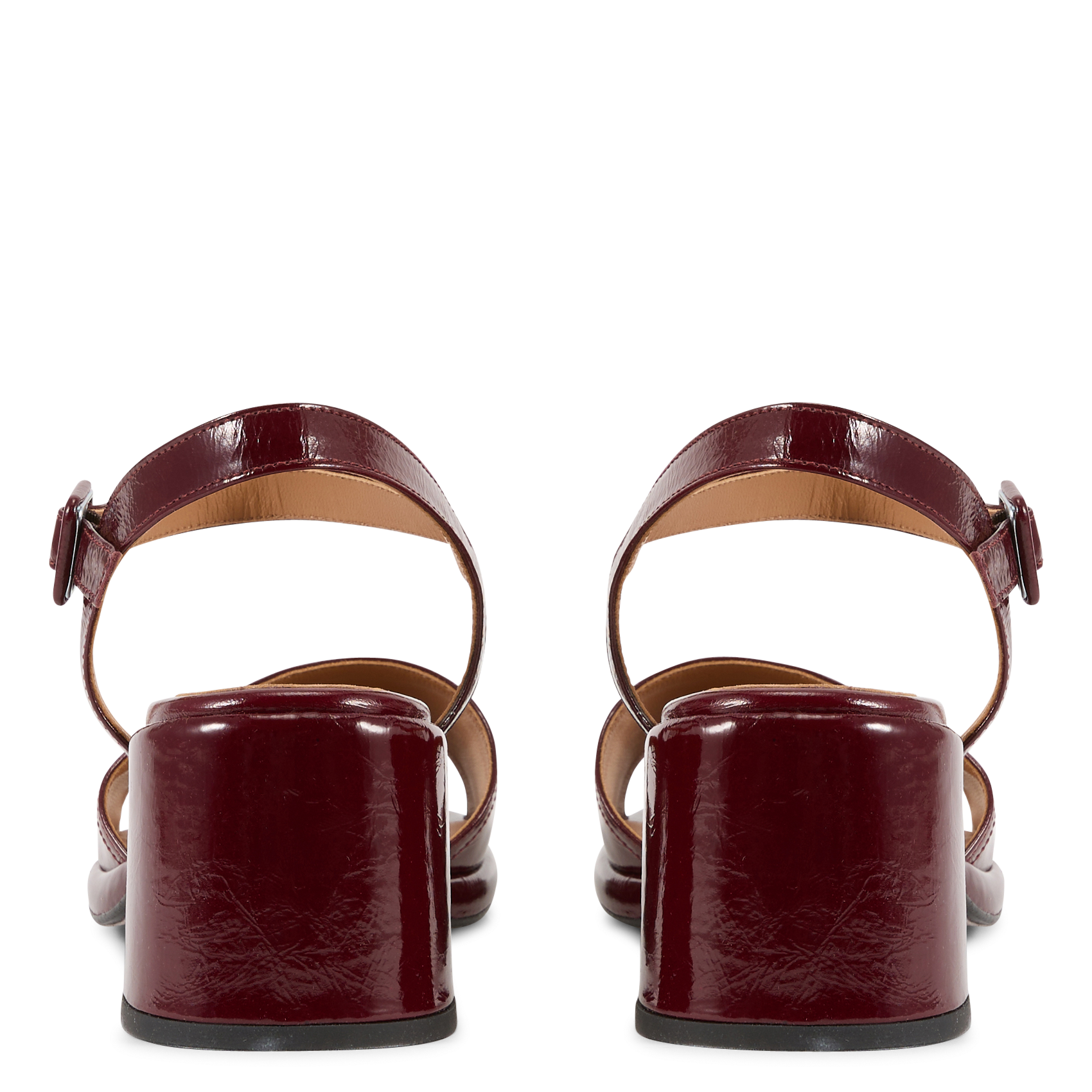 Patent leather high heel sandals MELLOW YELLOW Red