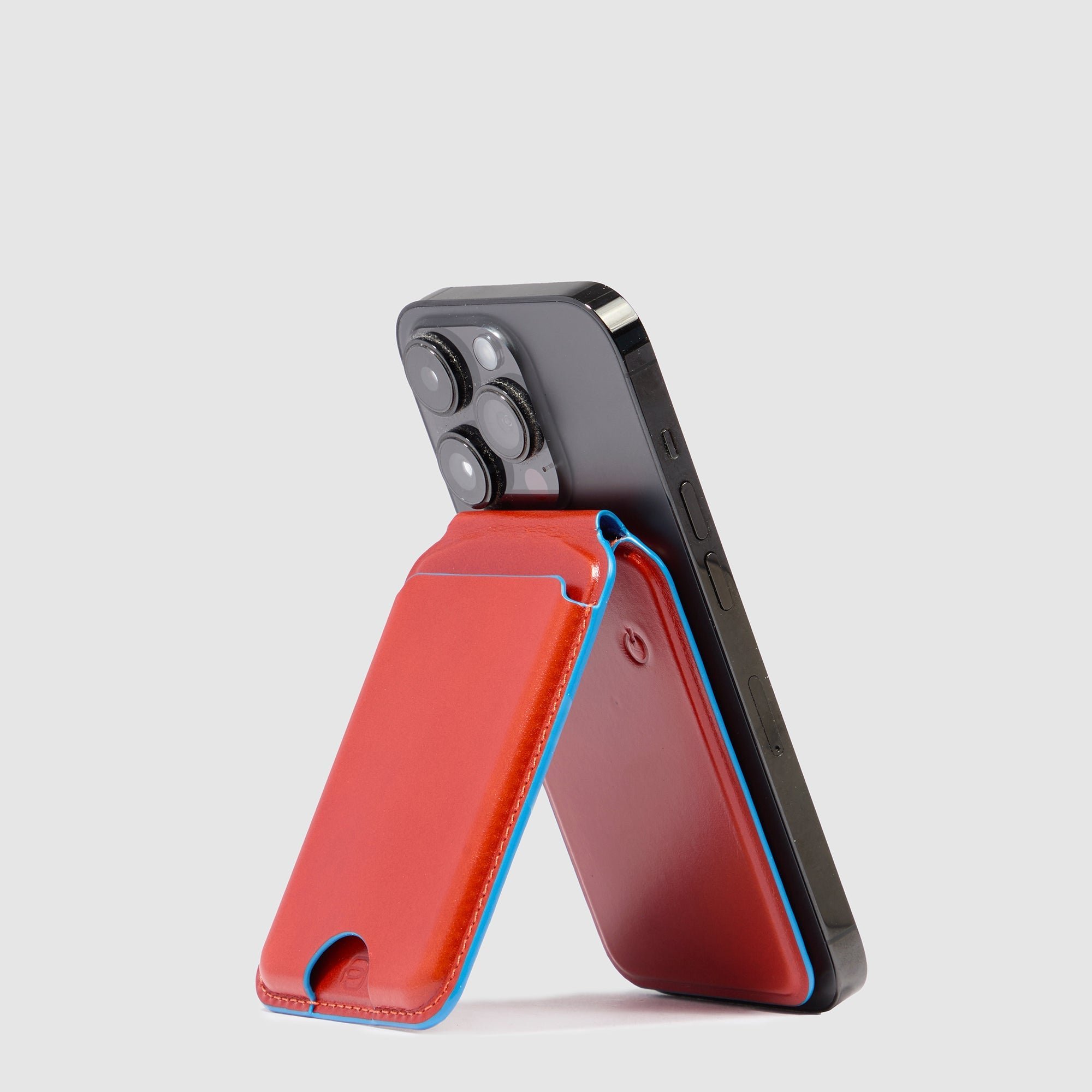 Portefeuille magsafe avec traqueur rechargeable PIQUADRO Marron