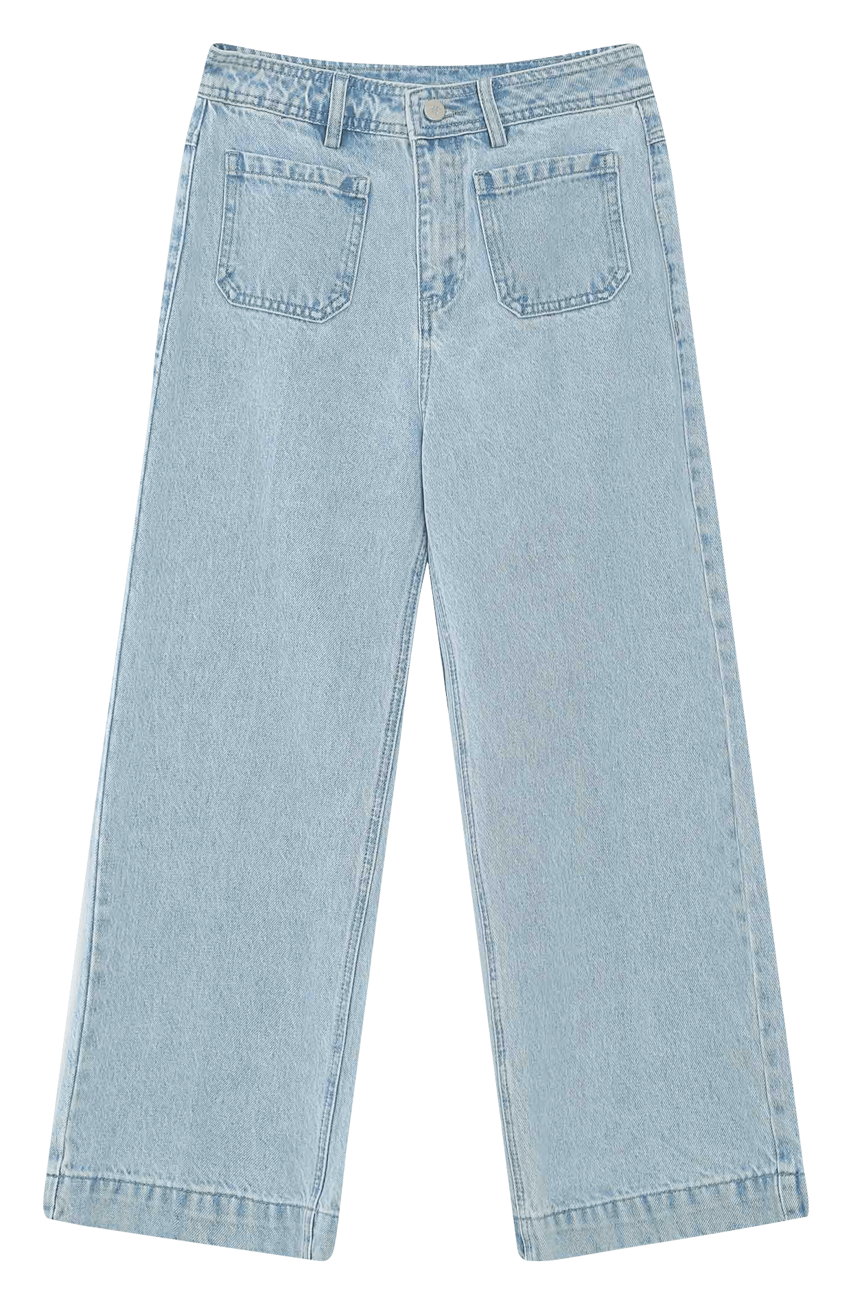 Jean droit 7/8ème uni  GRACE ET MILA Bleu