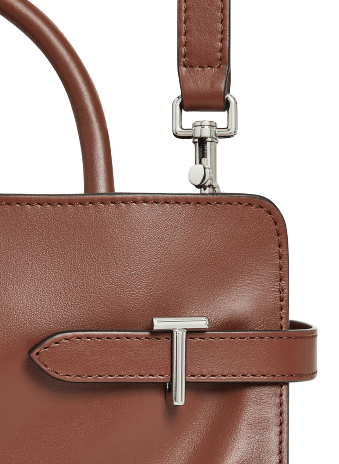 A-line leather skirt LE TANNEUR Brown