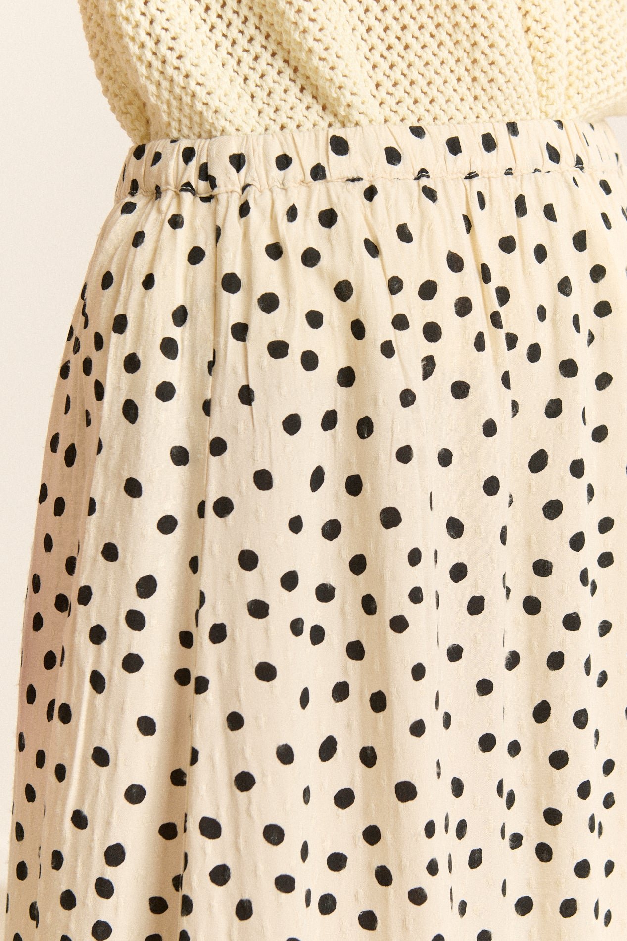 Polka dot midi skirt GARANCE PARIS White