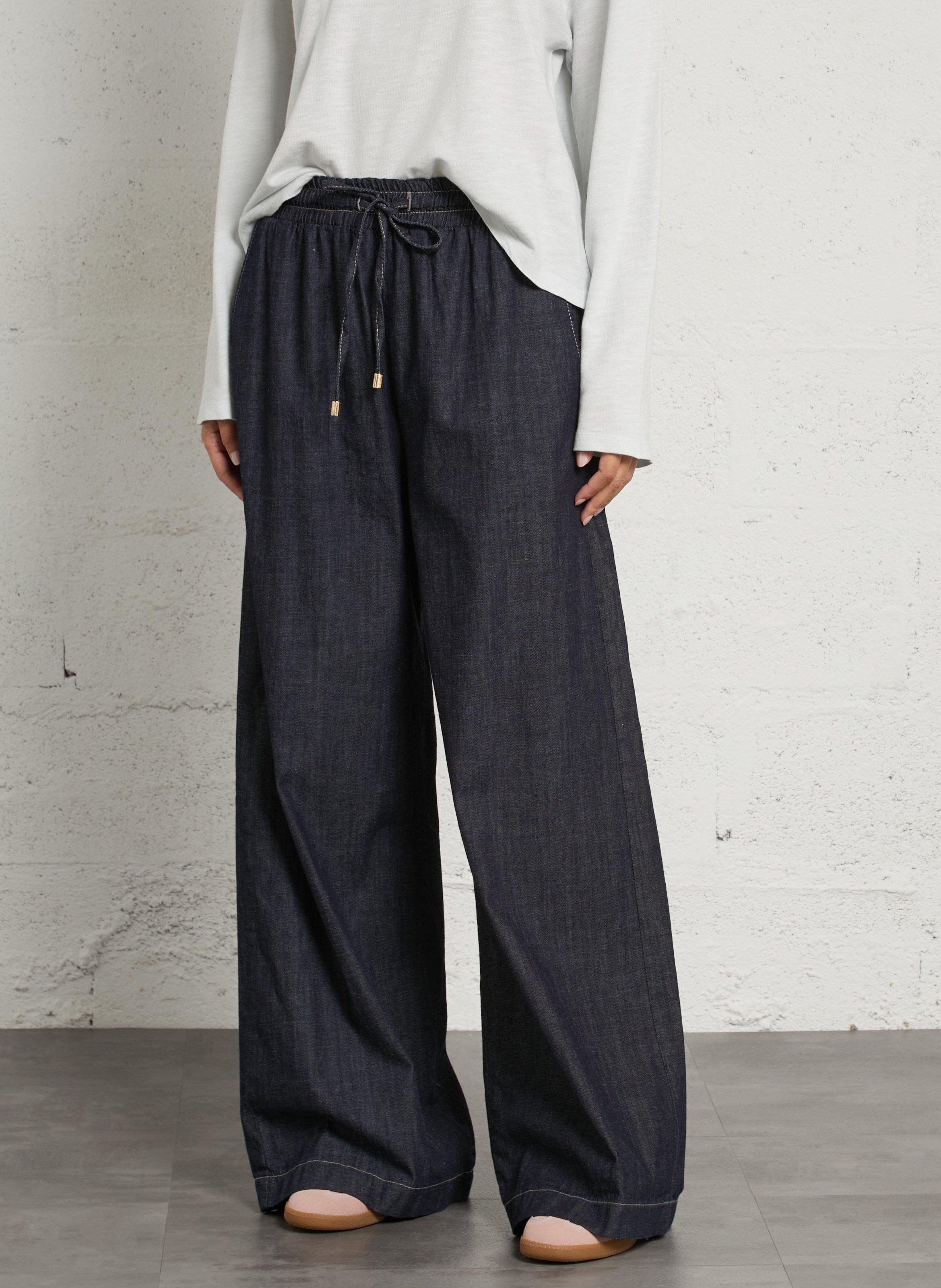 Weit geschnittene Hose PLEASE Blau