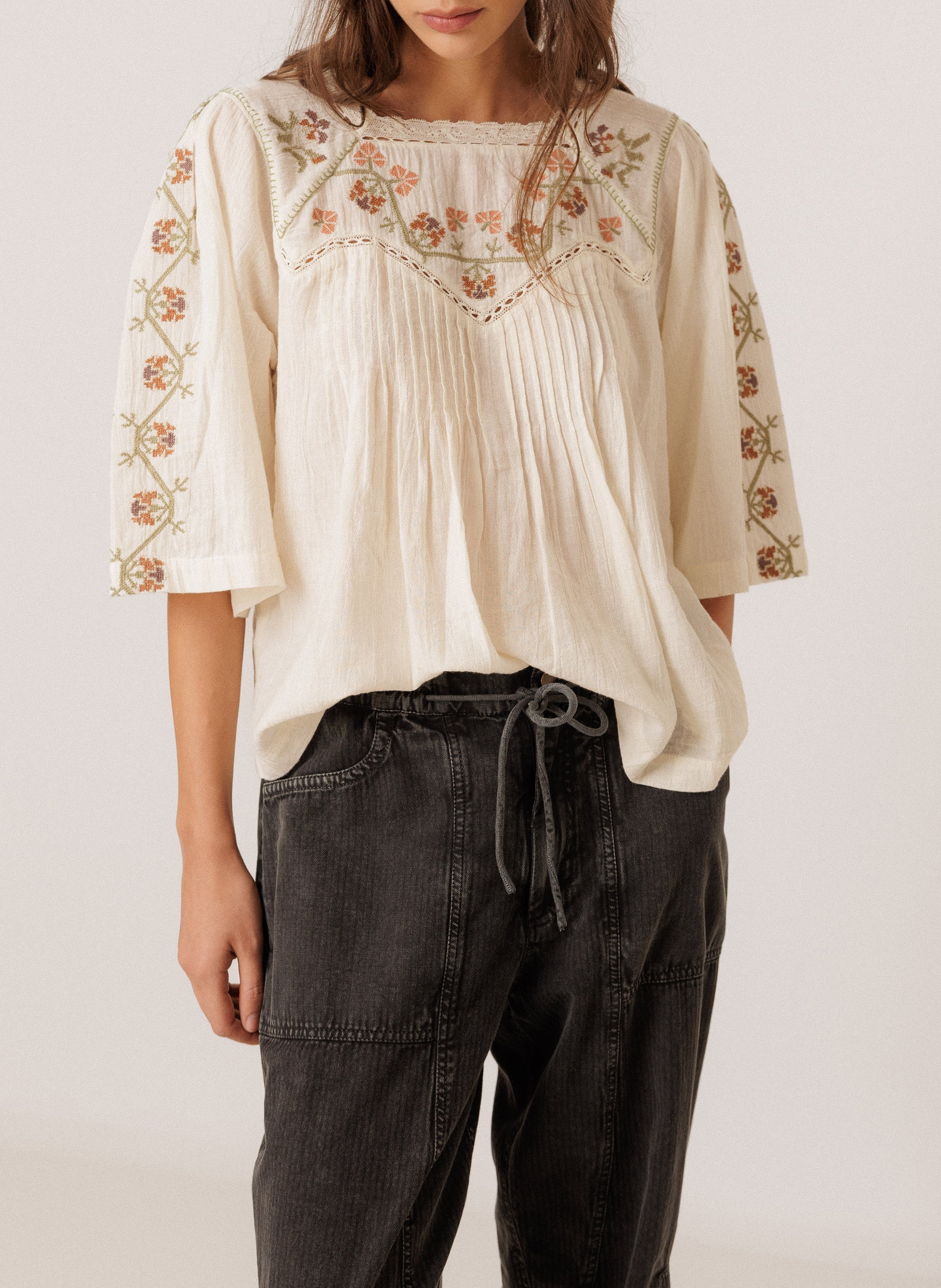 Blouse col rond en coton bio INDI & COLD