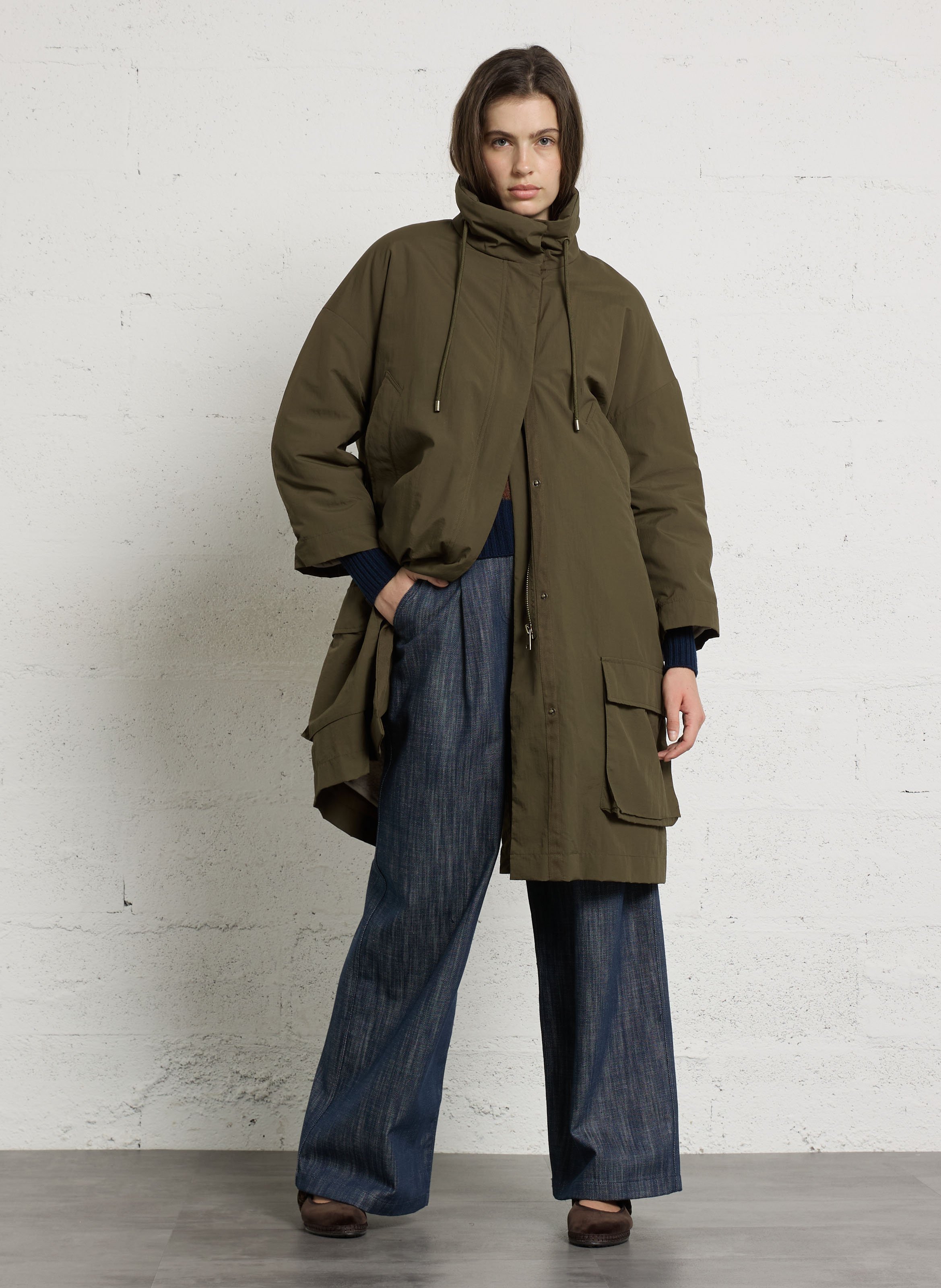 Doudoune oversize col montant MOMONI Vert