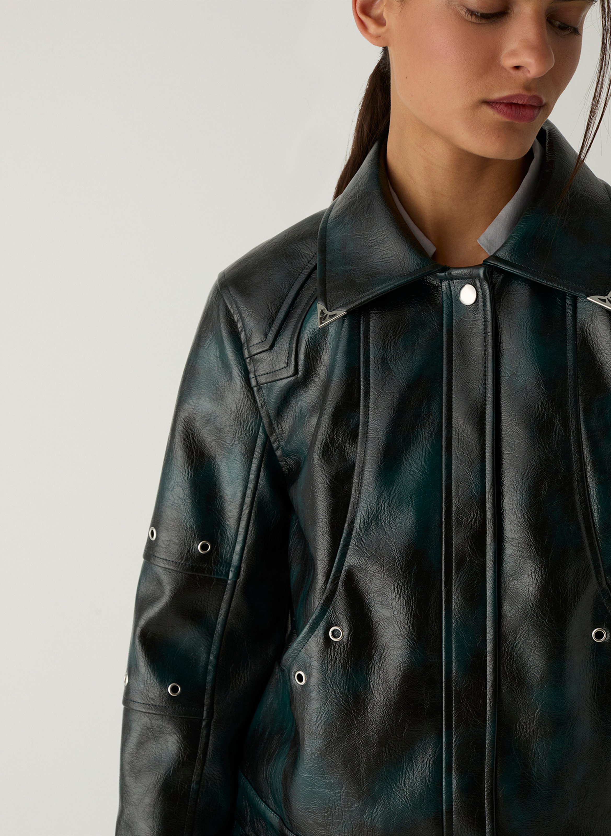 Oversized jacket with tailored collar LAAGAM Green