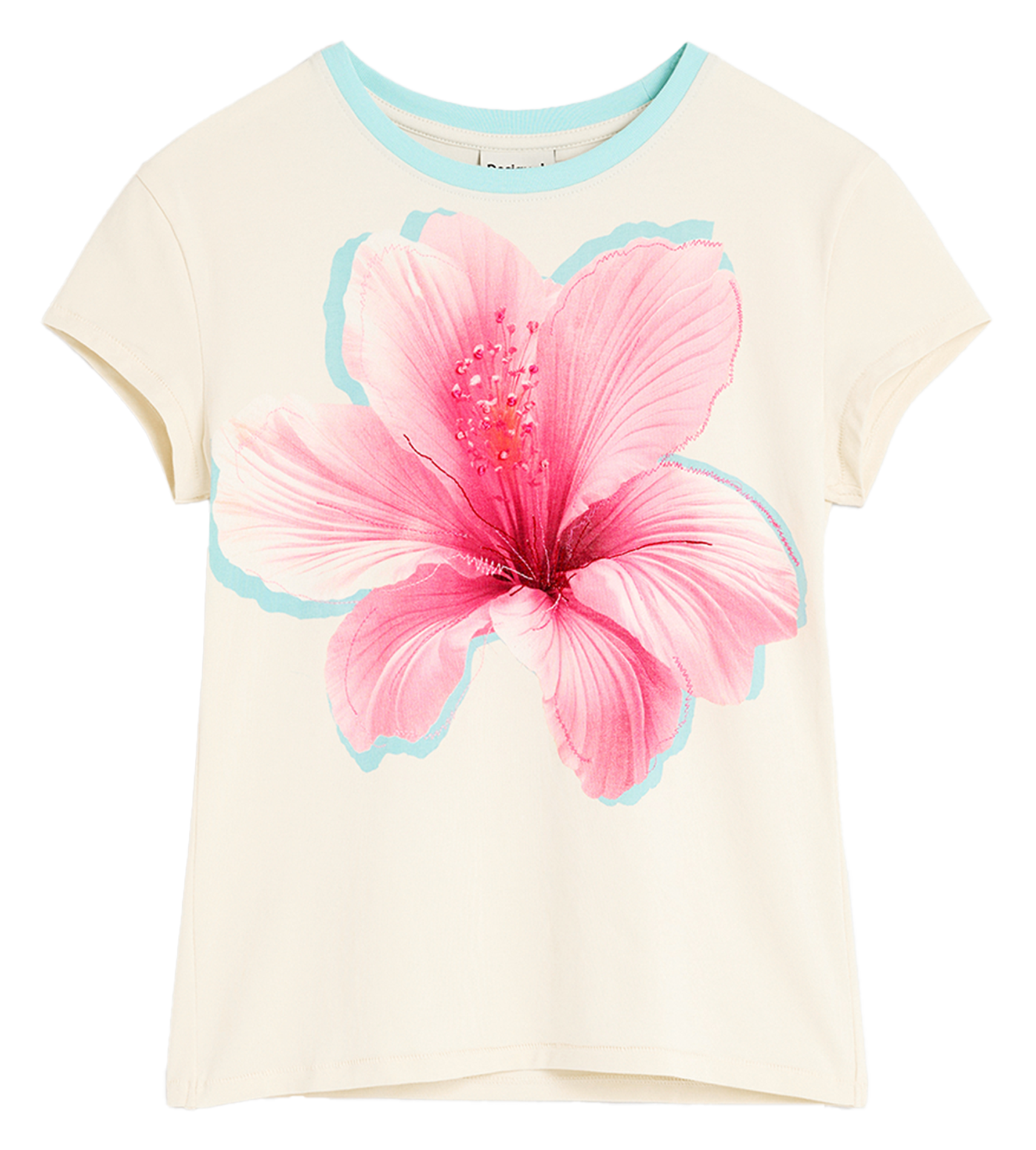 Tee-shirt col rond imprimé DESIGUAL Blanc