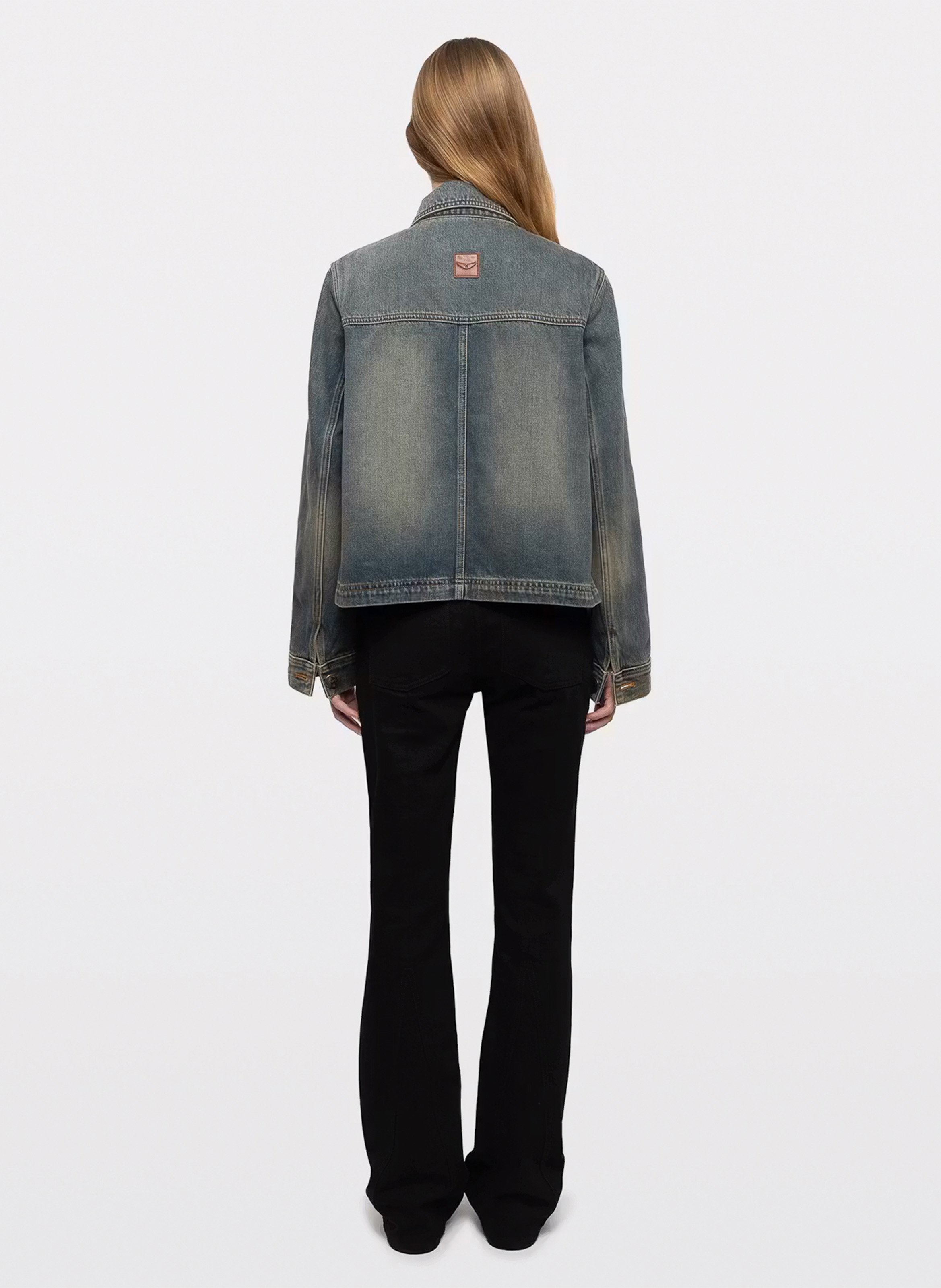 Veste en jean droite en coton ZADIG&VOLTAIRE Bleu