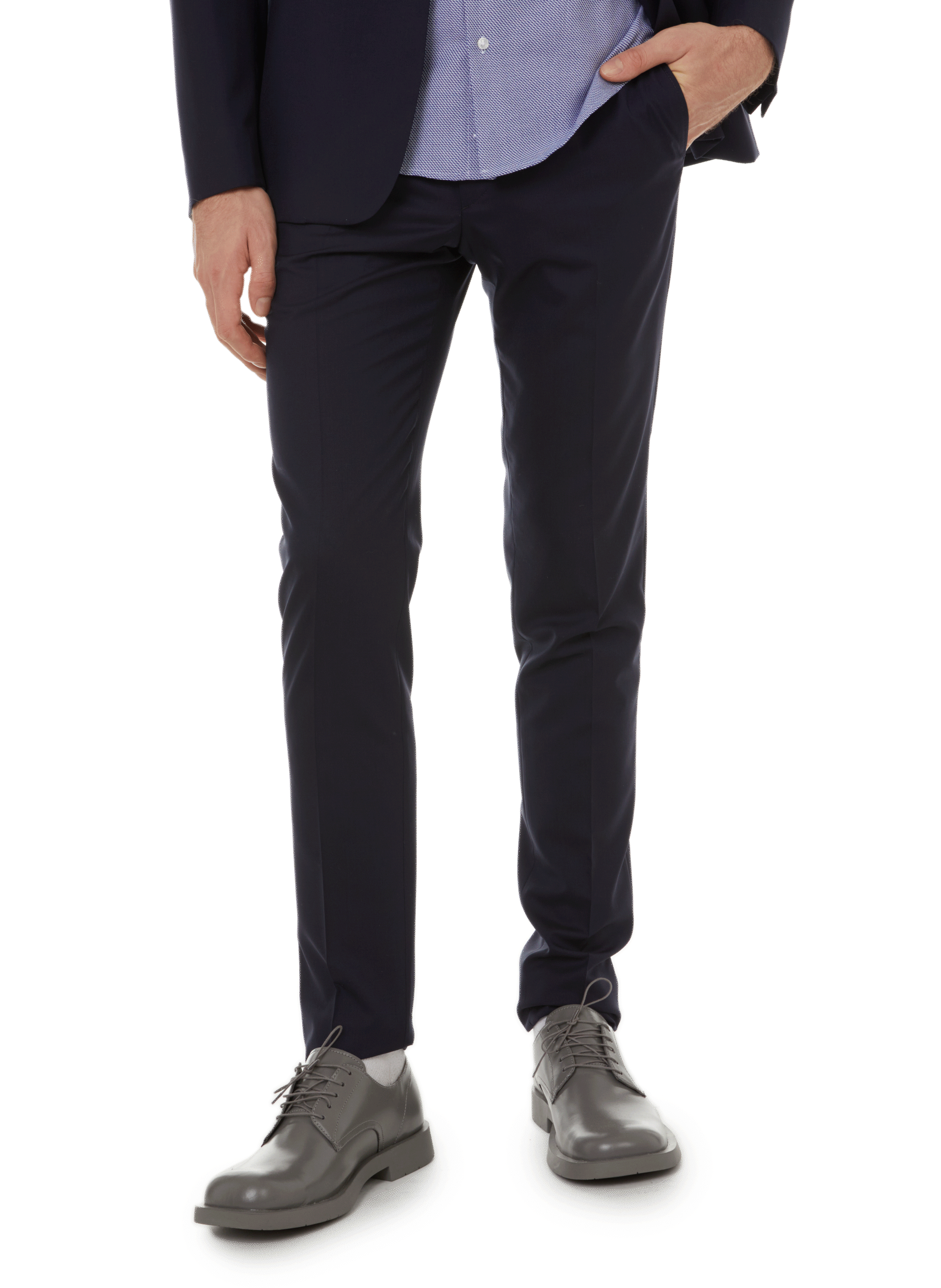 Slim wool caph pants SAISON 1865 Blue