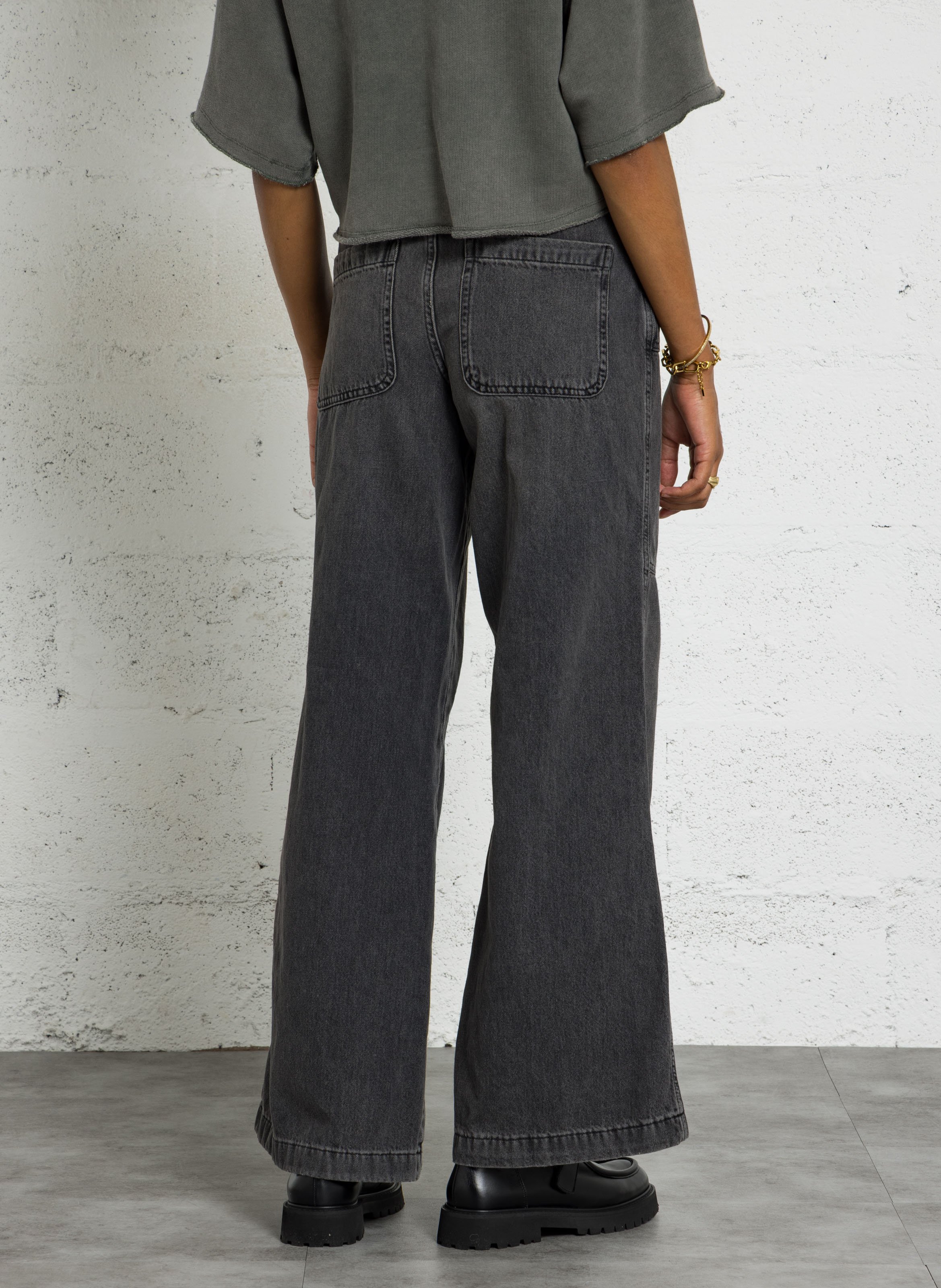Weite Jeans aus Baumwolle BILLABONG Schwarz