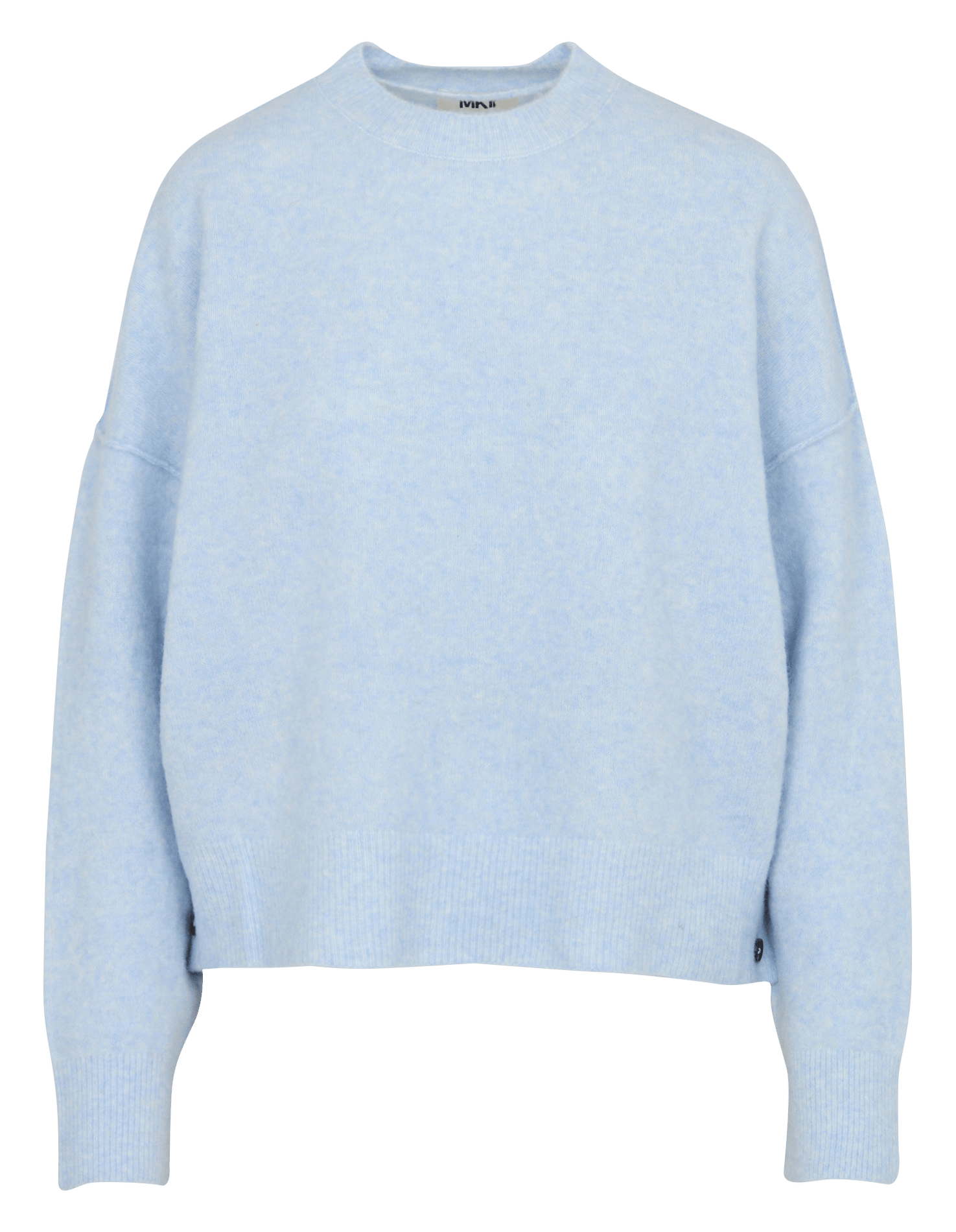 Pull ample col rond en laine mélangée MKT Bleu