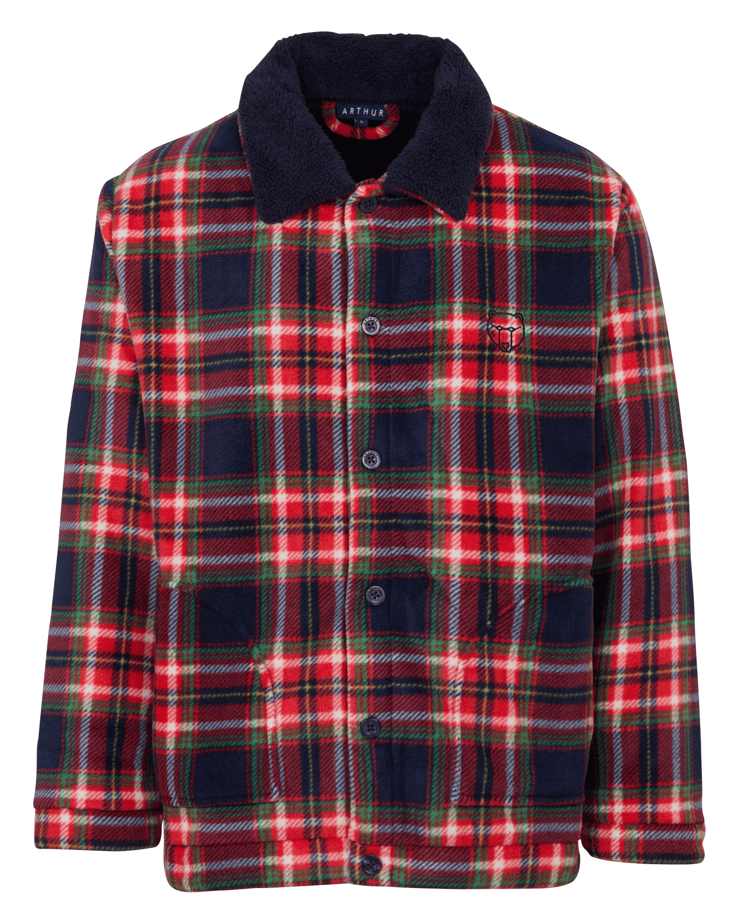 Gerade geschnittene Karojacke ARTHUR Blau