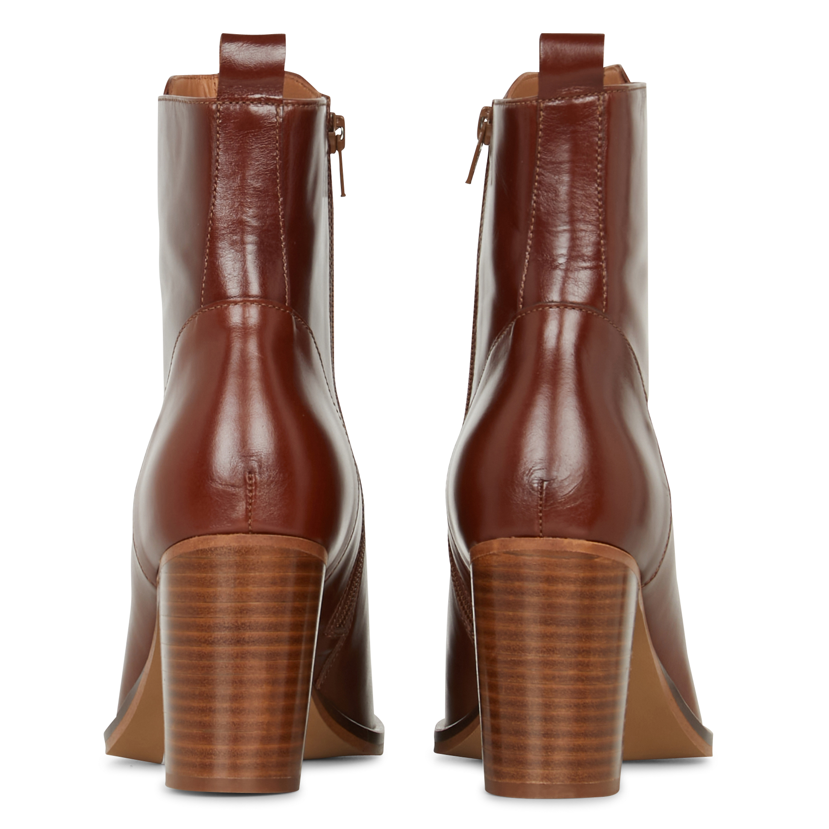 Leather mid-calf boots MAISON 123 Beige
