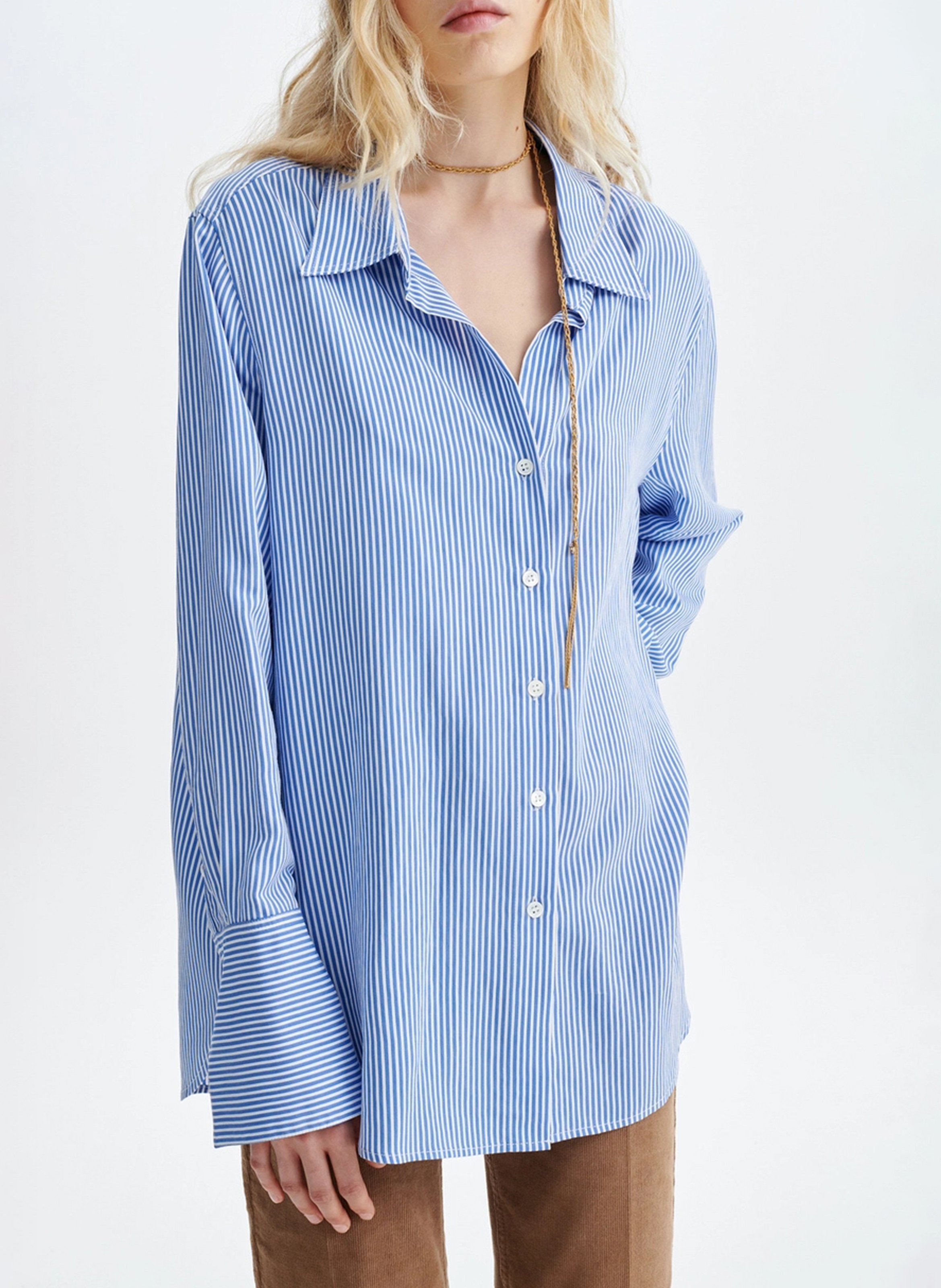 Straight shirt with classic collar VANESSA BRUNO Blue