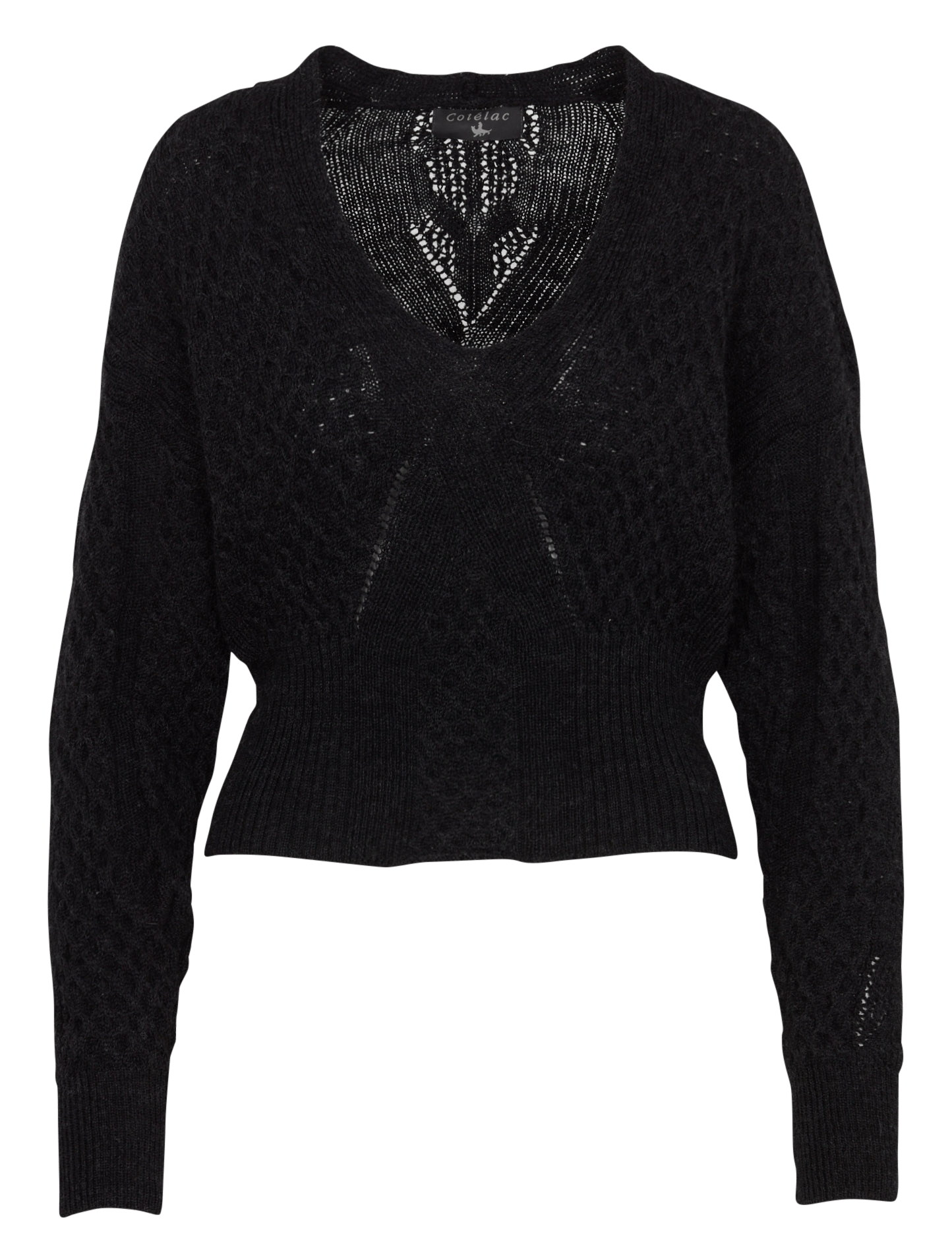 Pullover aus Wollmix mit V-Ausschnitt COTELAC Grau
