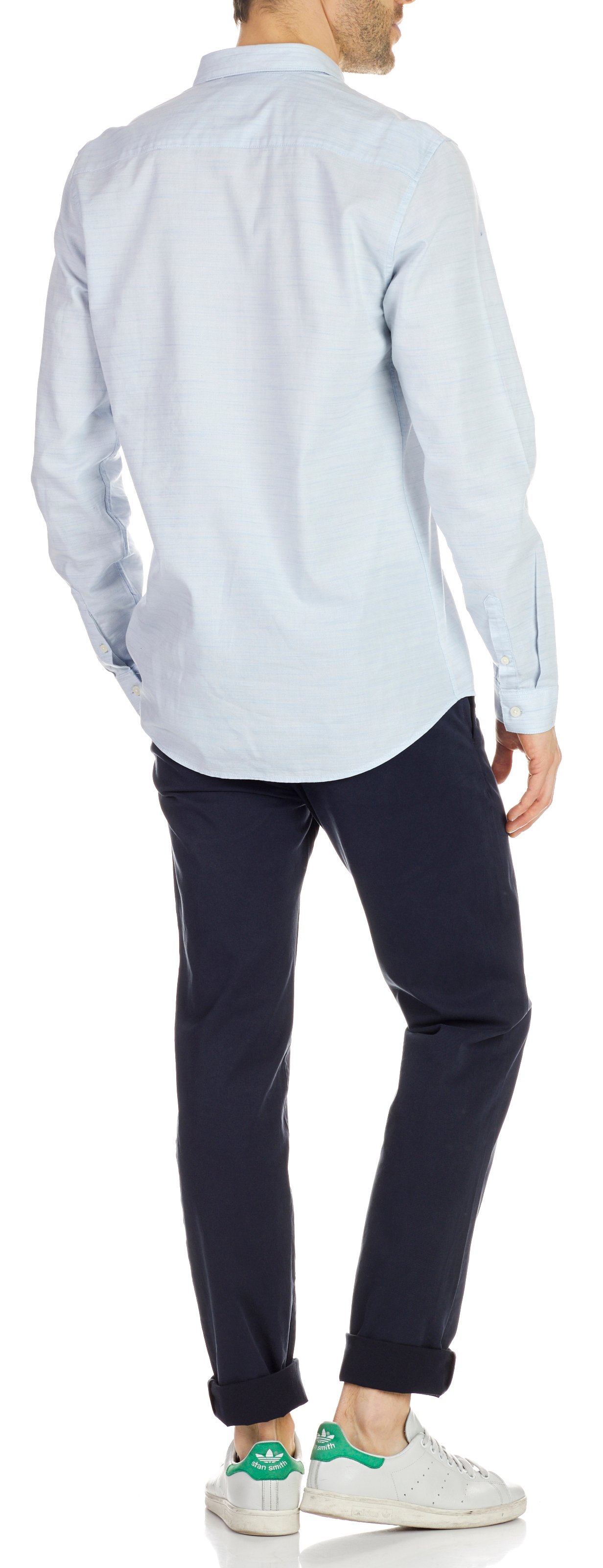 Stretch cotton slim chinos Blue